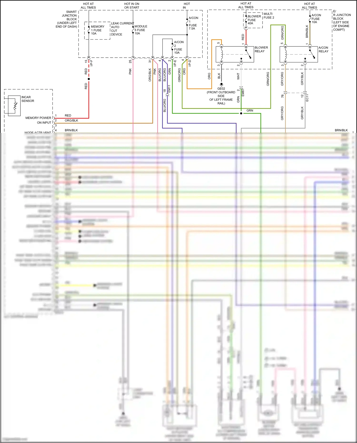 Wiring diagram electronic a/c compressor for Hyundai Elantra VI (2015-2019) (1 of 2)