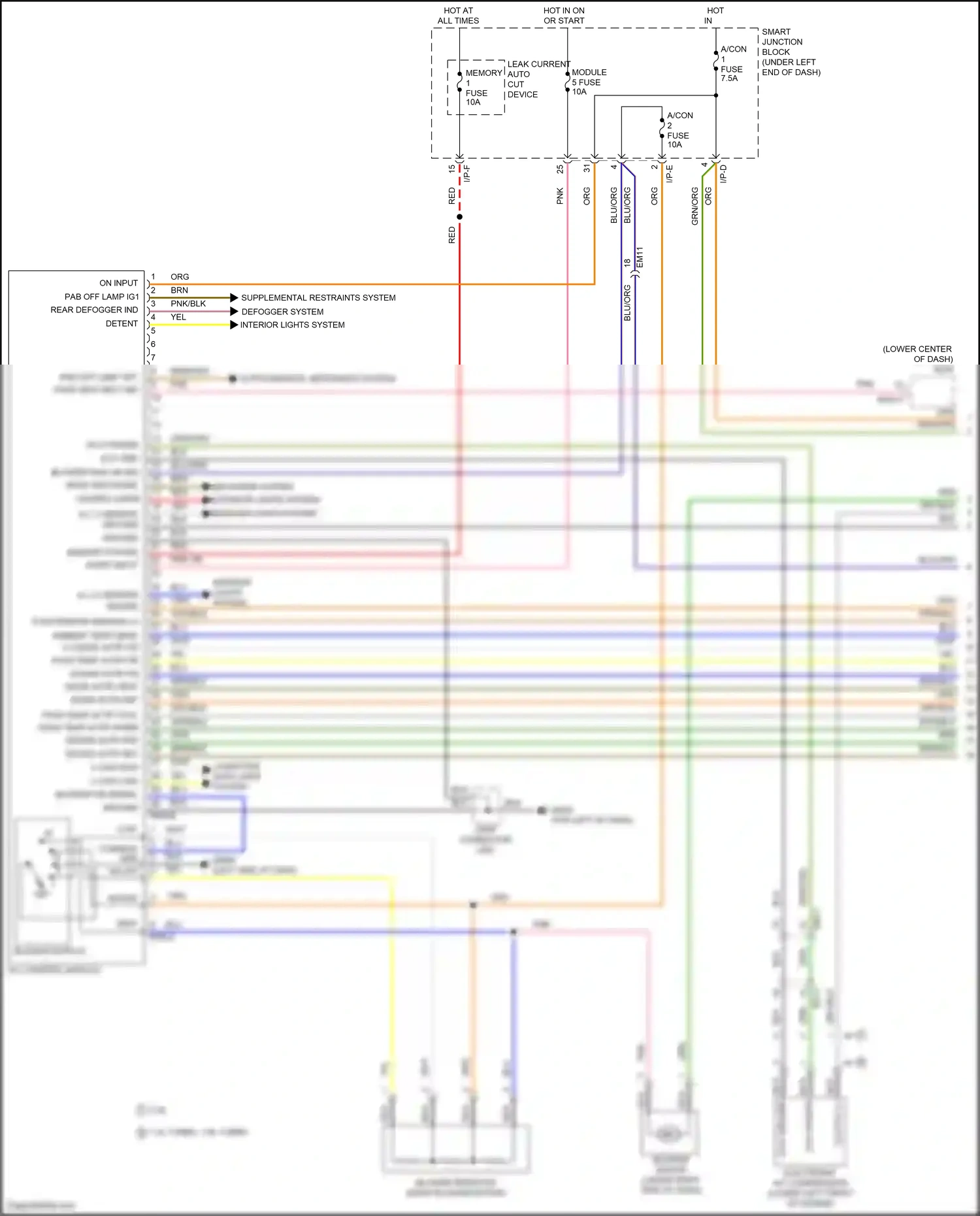 Wiring diagram electronic a/c compressor for Hyundai Elantra VI (2015-2019) (2 of 2)
