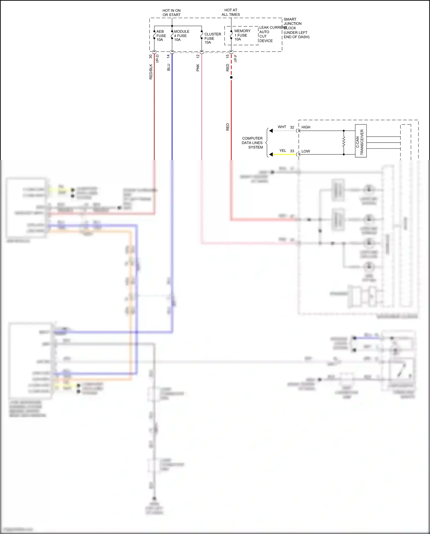 Wiring diagram ldws switch for Hyundai Elantra VI (2015-2019) (1 of 1)
