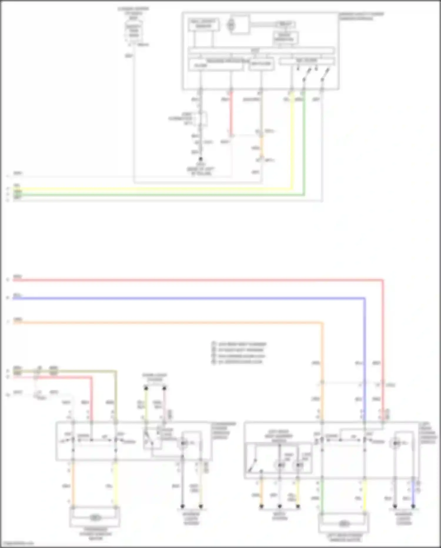 Wiring diagram left rear power window switch for Hyundai Elantra VI (2015-2019) (4 of 6)