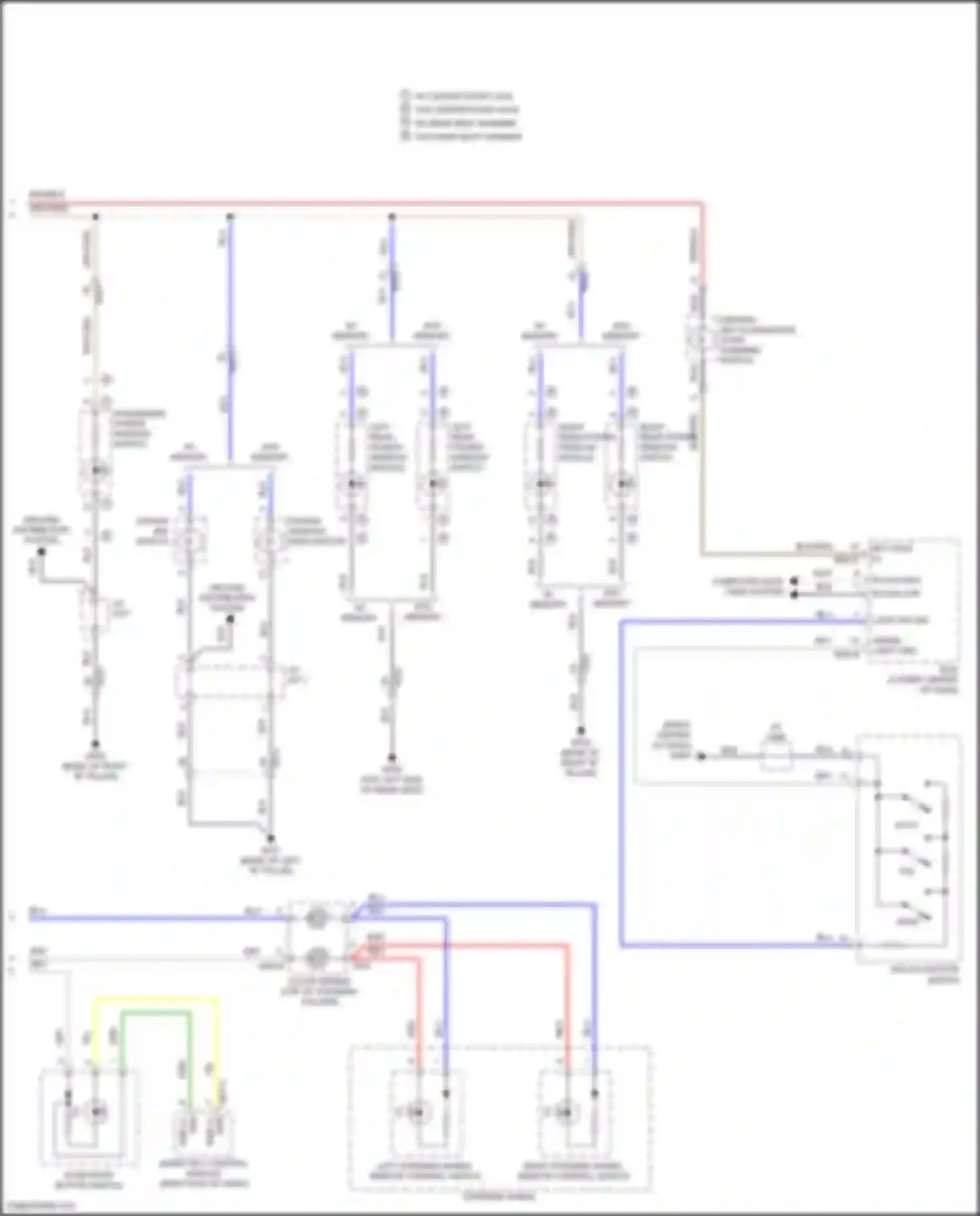 Wiring diagram right rear power window module for Hyundai Elantra VI (2015-2019) (2 of 4)