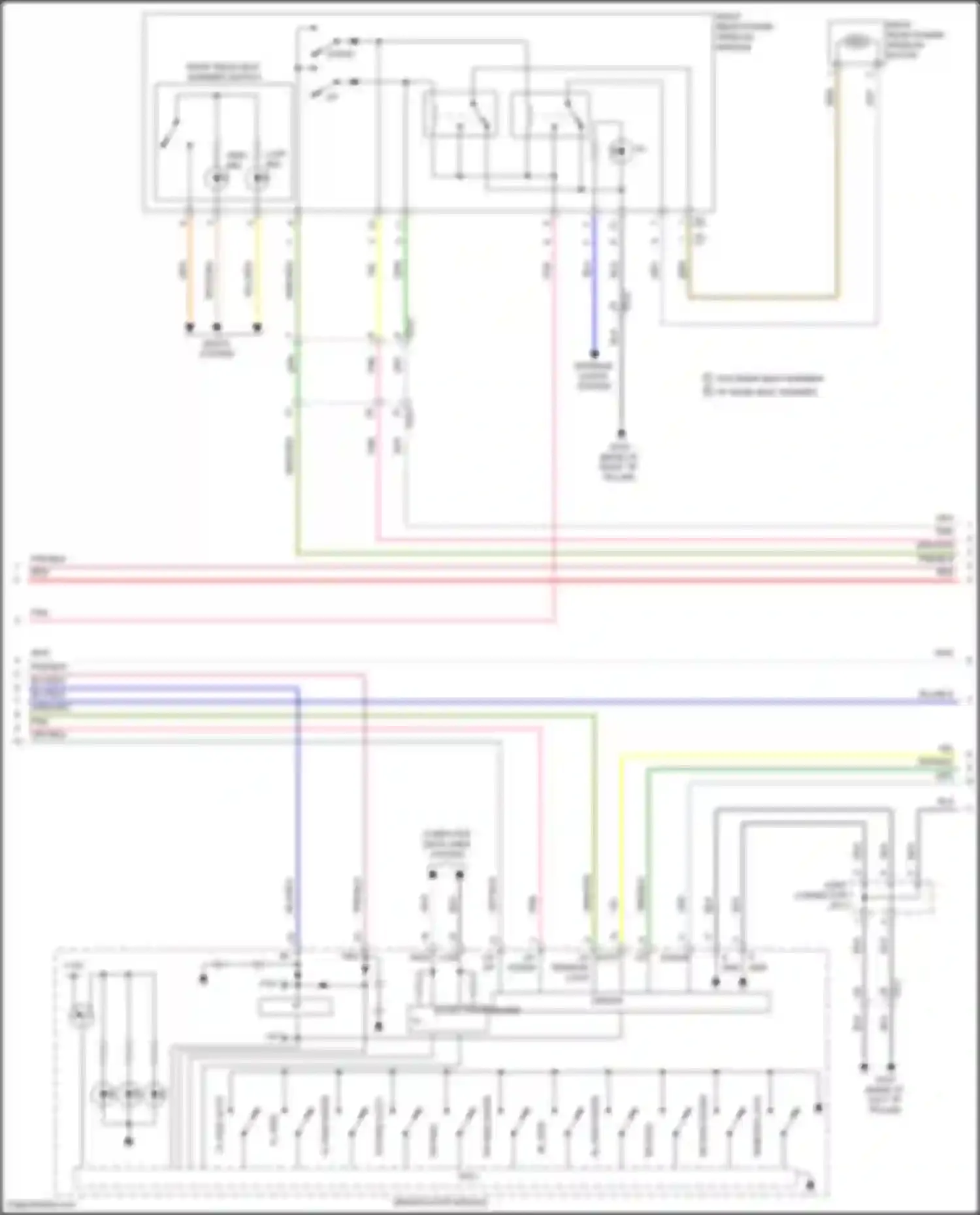 Wiring diagram right rear power window module for Hyundai Elantra VI (2015-2019) (4 of 4)