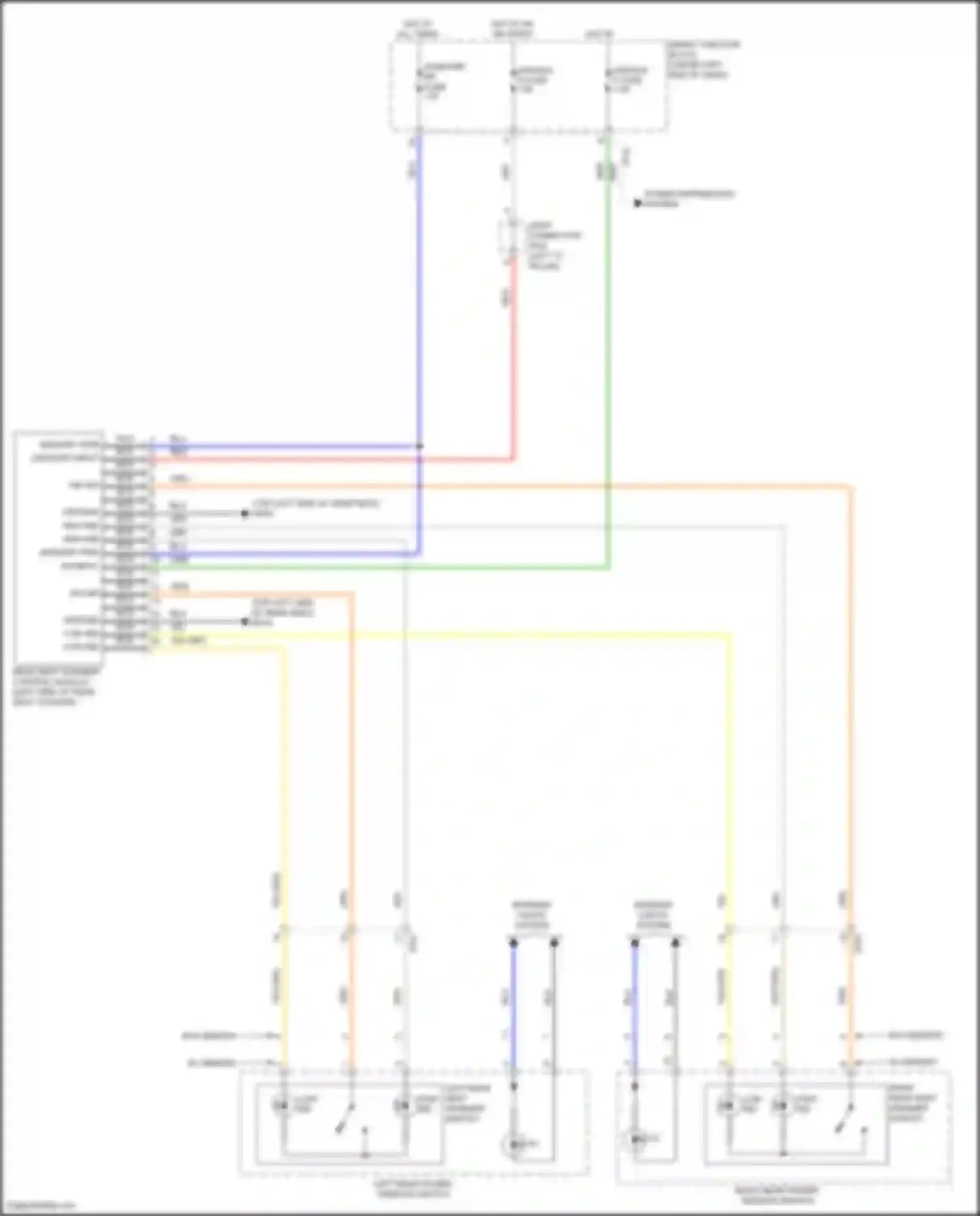 Wiring diagram right rear power window switch for Hyundai Elantra VI (2015-2019) (6 of 6)