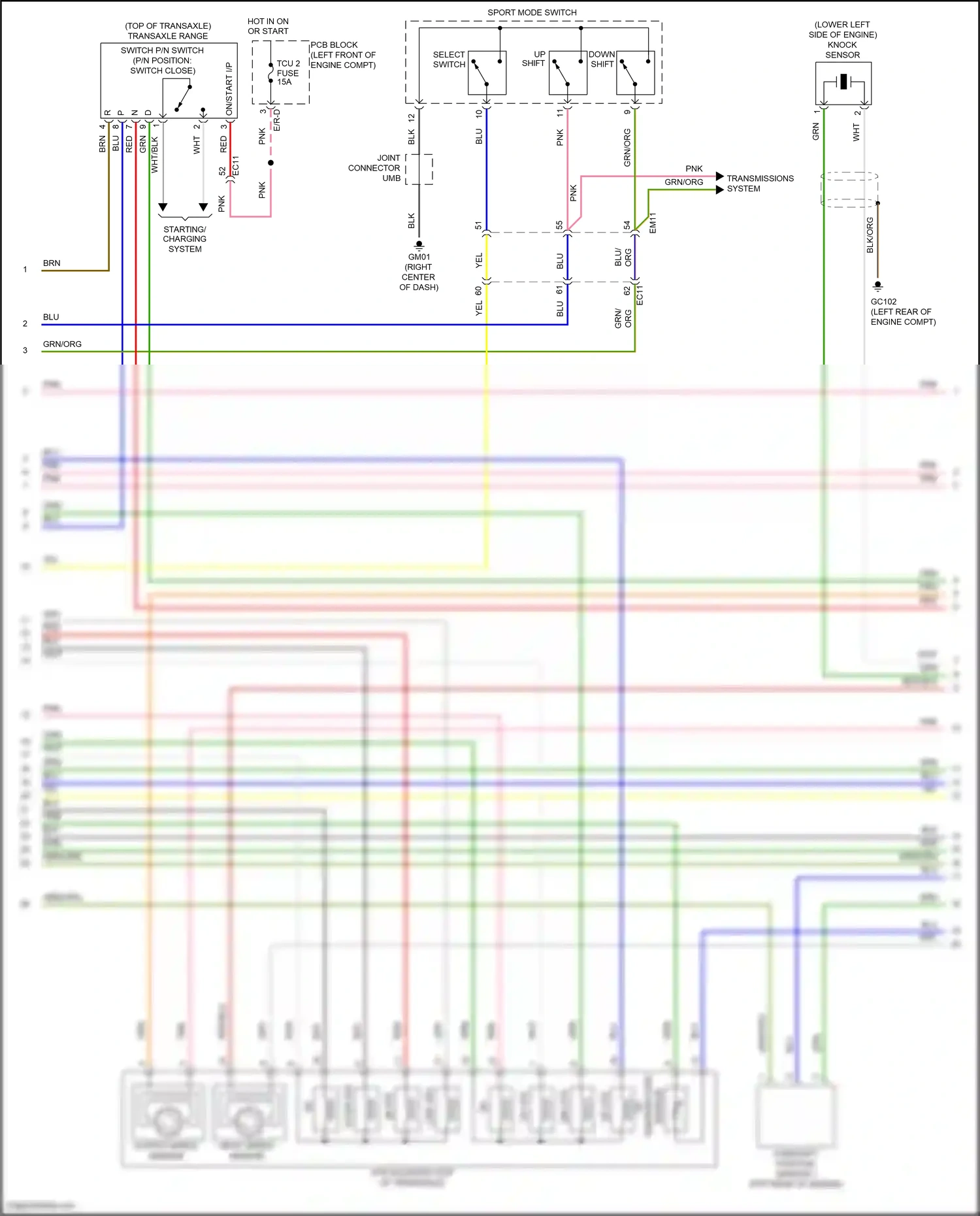 Hyundai Elantra VI (2015-2019) transmissions system wiring diagram  (4 of 4)