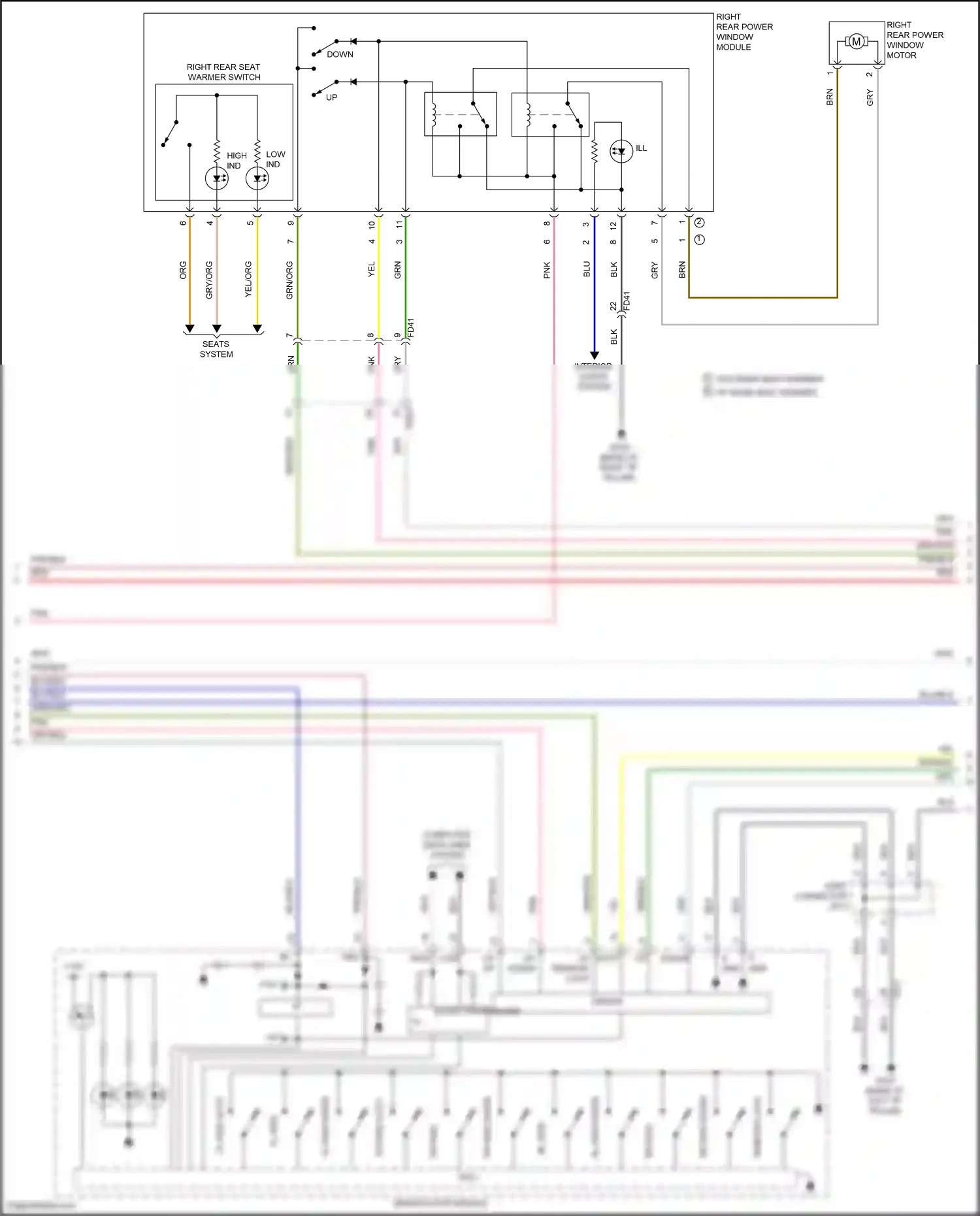 Wiring diagram window lock for Hyundai Elantra VI (2015-2019) (1 of 1)
