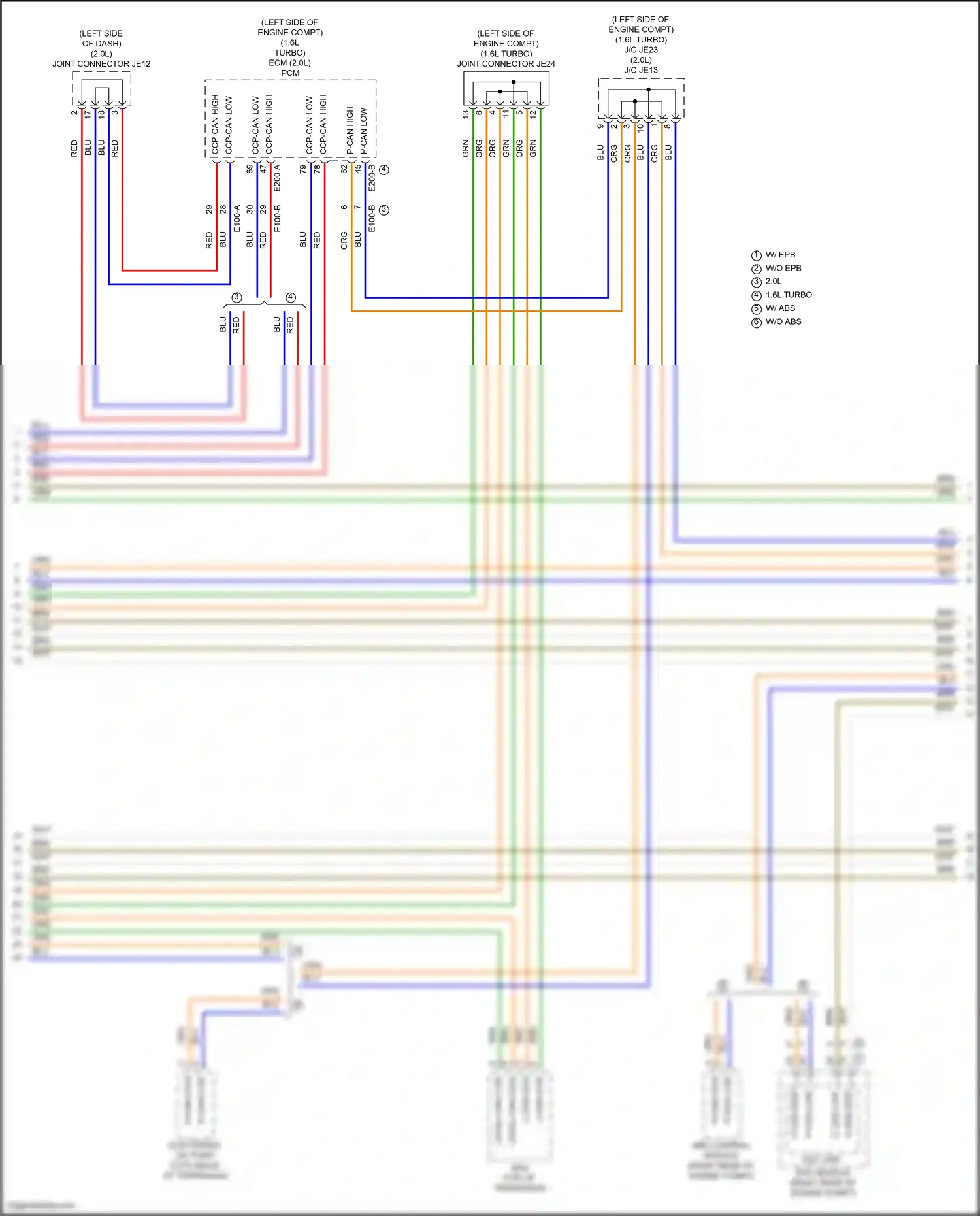 Wiring diagram abs control module for Hyundai Elantra VII facelift (2023-2024) (1 of 8)