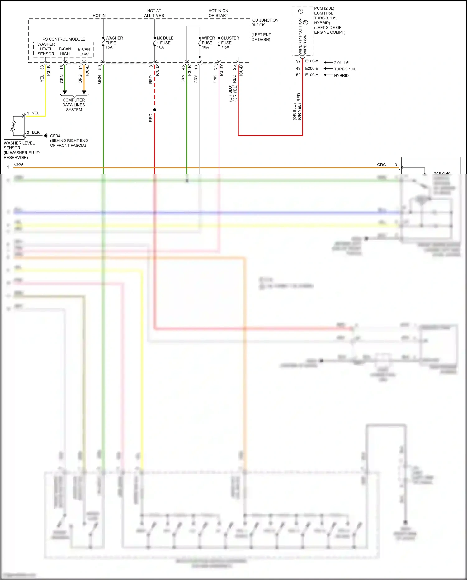 Wiring diagram computer data lines system for Hyundai Elantra VII facelift (2023-2024) (100 of 143)