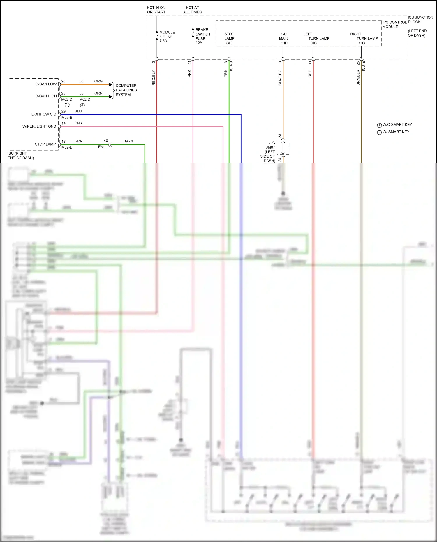 Wiring diagram computer data lines system for Hyundai Elantra VII facelift (2023-2024) (33 of 143)