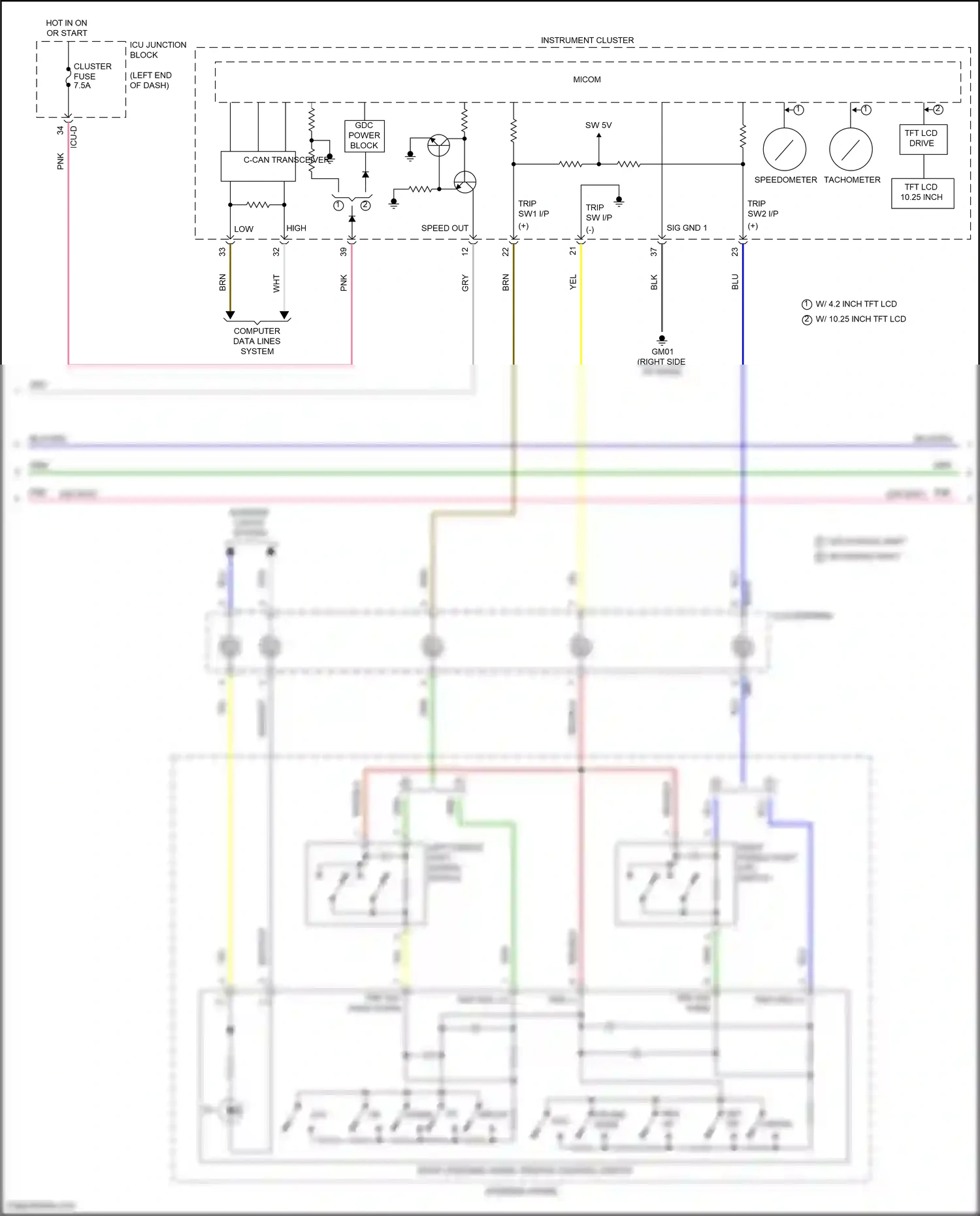 Wiring diagram computer data lines system for Hyundai Elantra VII facelift (2023-2024) (72 of 143)