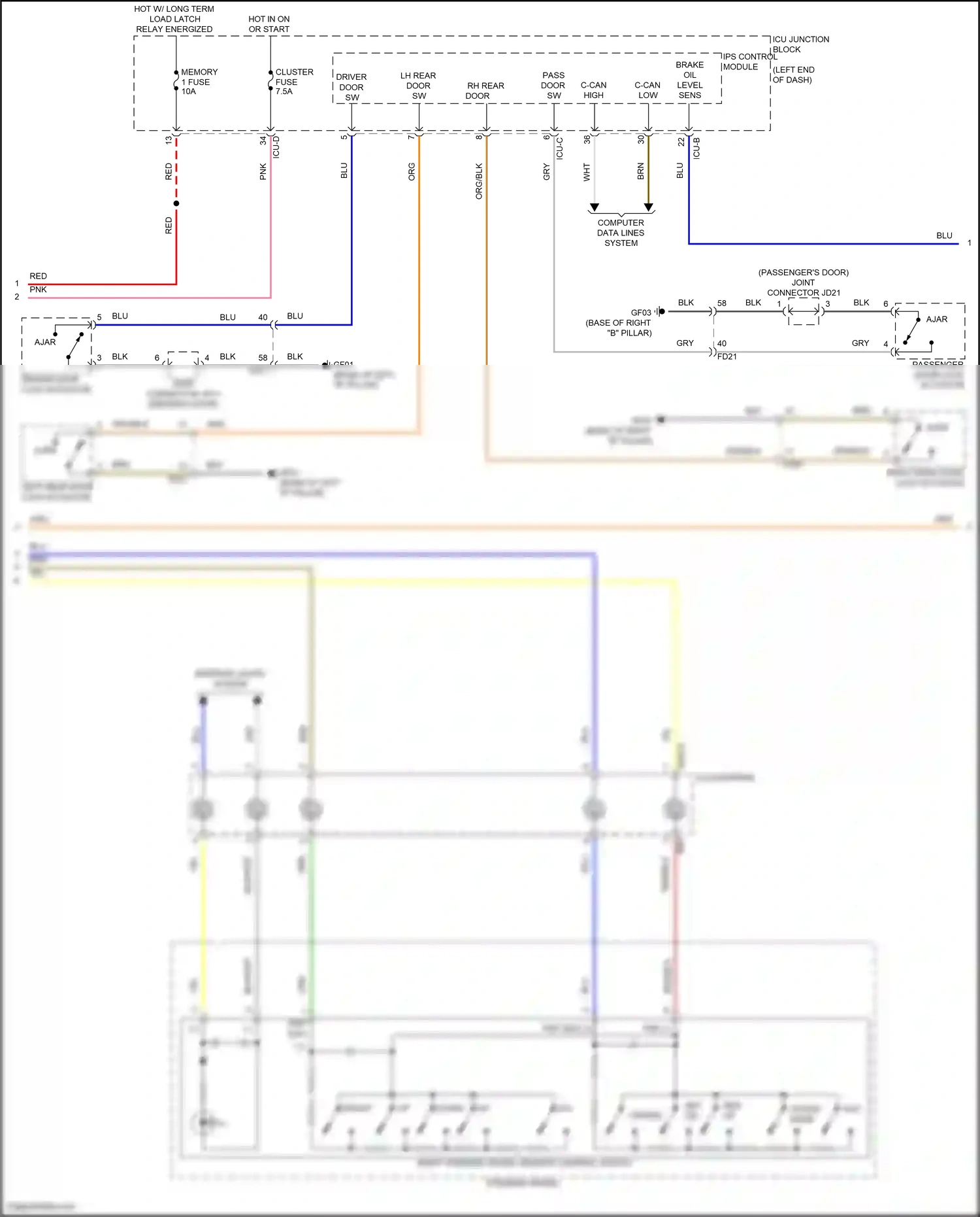 Wiring diagram computer data lines system for Hyundai Elantra VII facelift (2023-2024) (7 of 143)