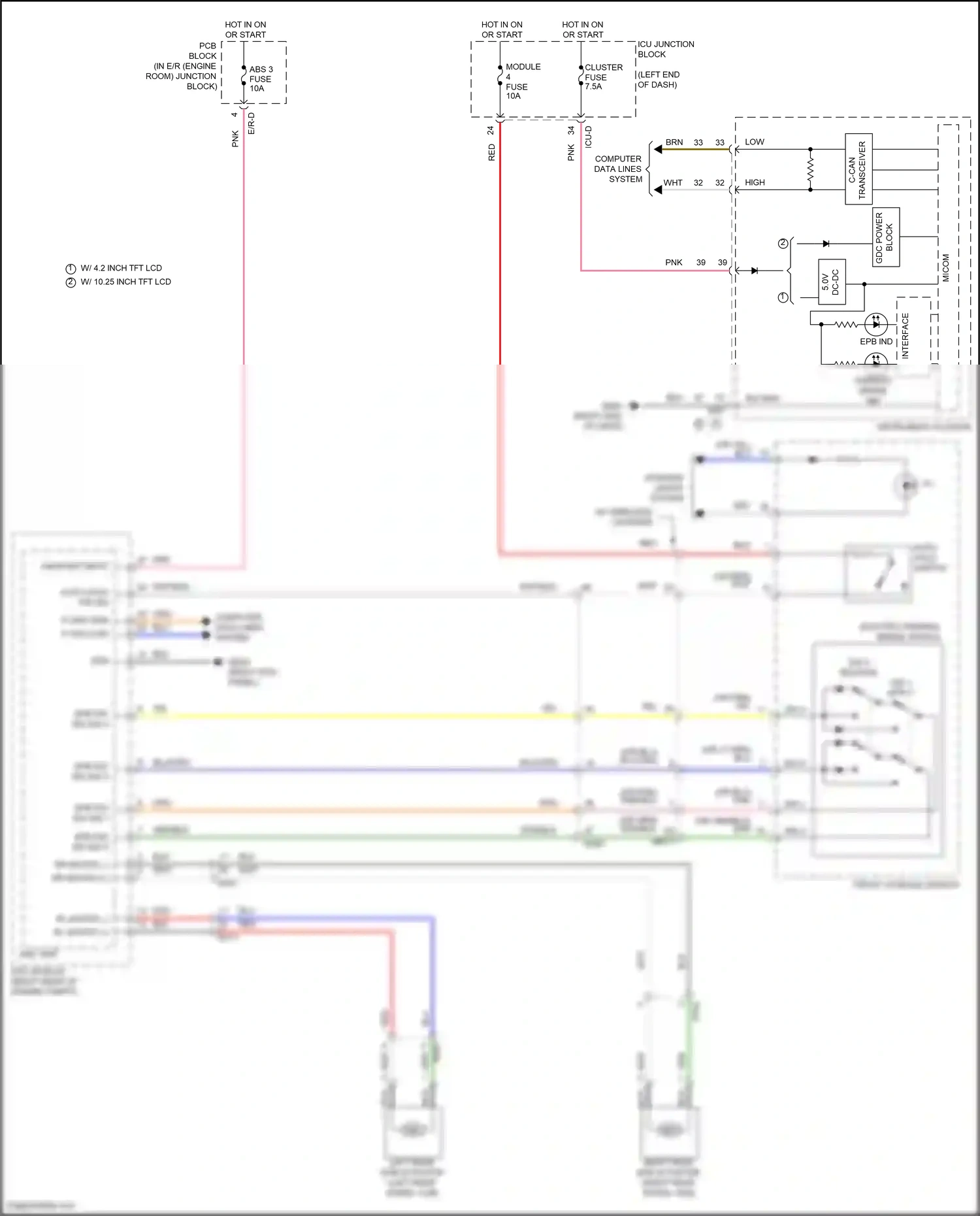 Wiring diagram computer data lines system for Hyundai Elantra VII facelift (2023-2024) (12 of 143)