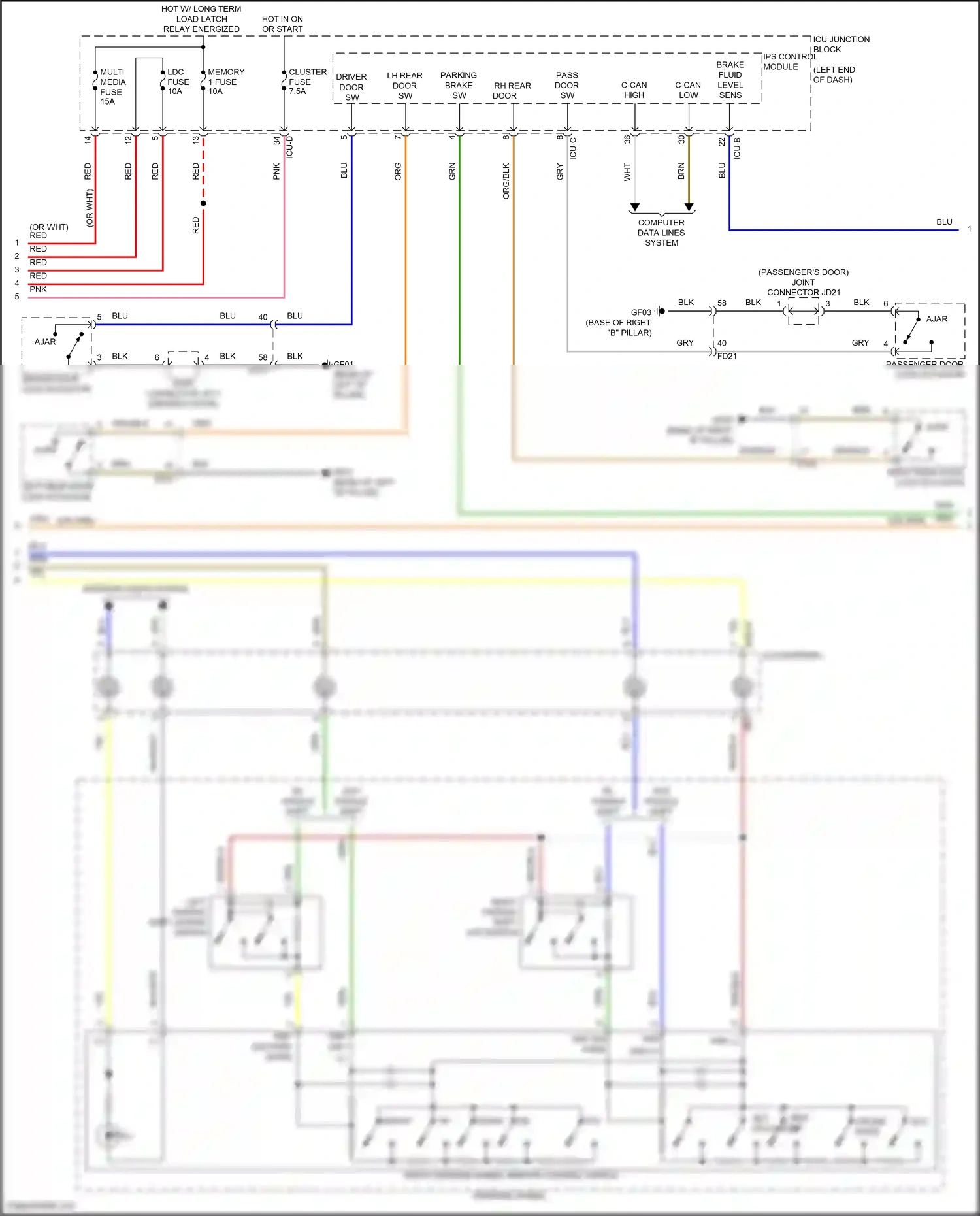 Wiring diagram computer data lines system for Hyundai Elantra VII facelift (2023-2024) (2 of 143)