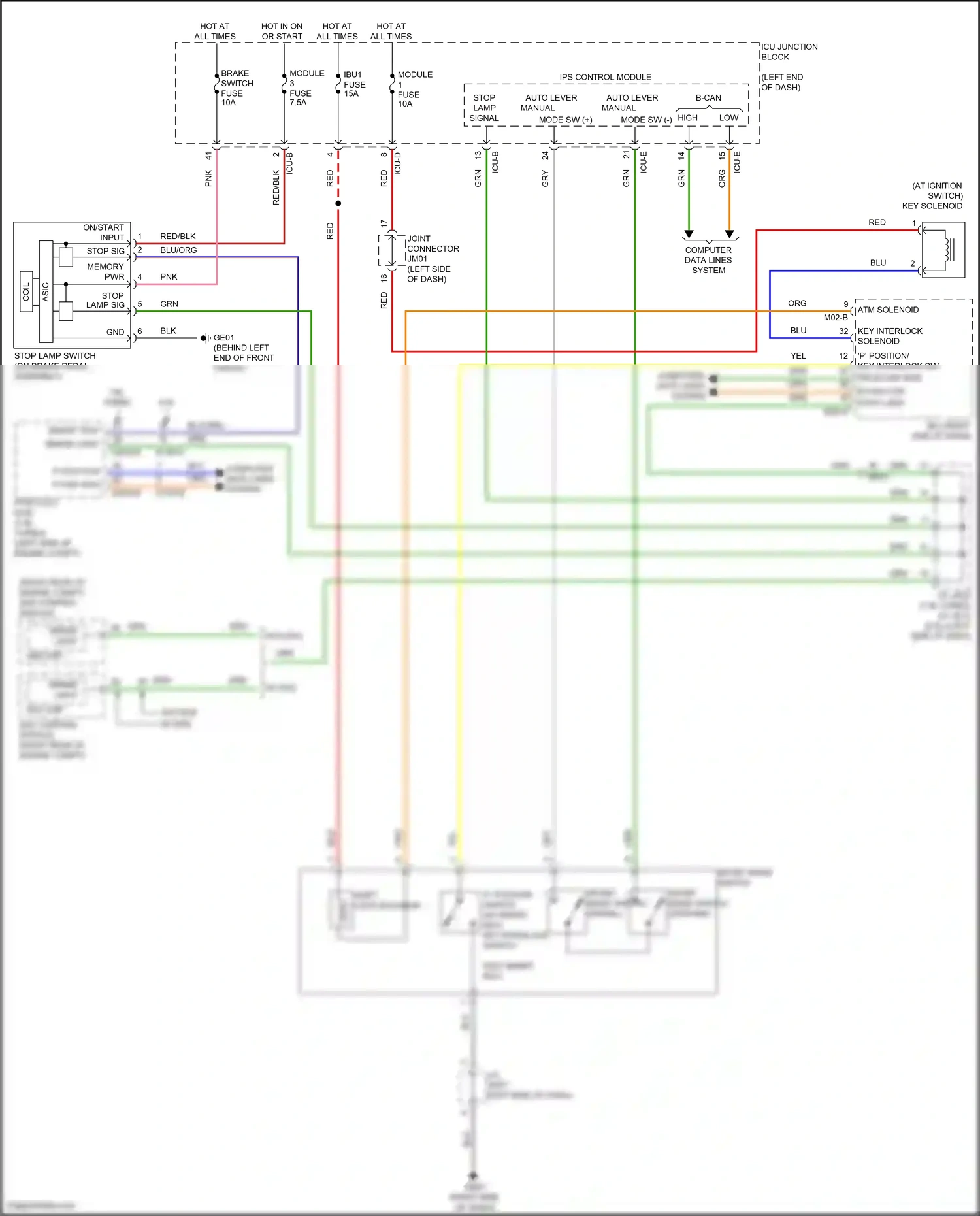 Wiring diagram computer data lines system for Hyundai Elantra VII facelift (2023-2024) (18 of 143)