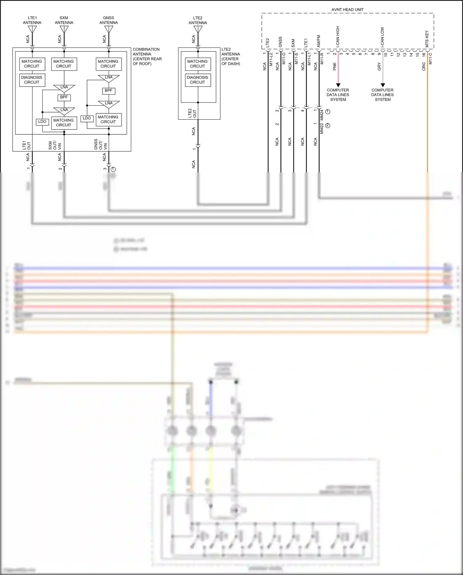 Wiring diagram computer data lines system for Hyundai Elantra VII facelift (2023-2024) (37 of 143)