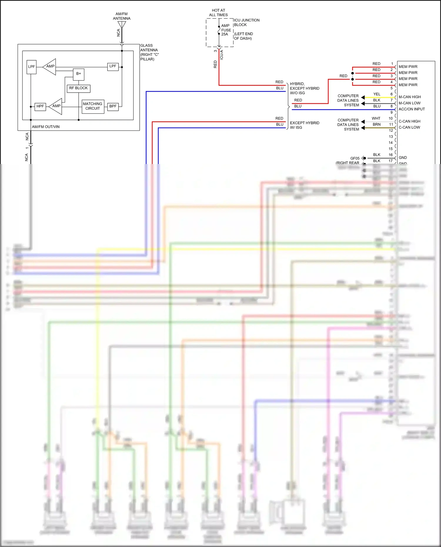 Wiring diagram computer data lines system for Hyundai Elantra VII facelift (2023-2024) (90 of 143)