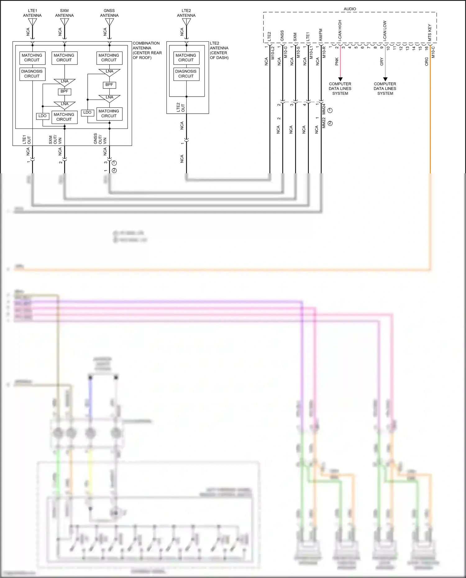 Wiring diagram computer data lines system for Hyundai Elantra VII facelift (2023-2024) (88 of 143)