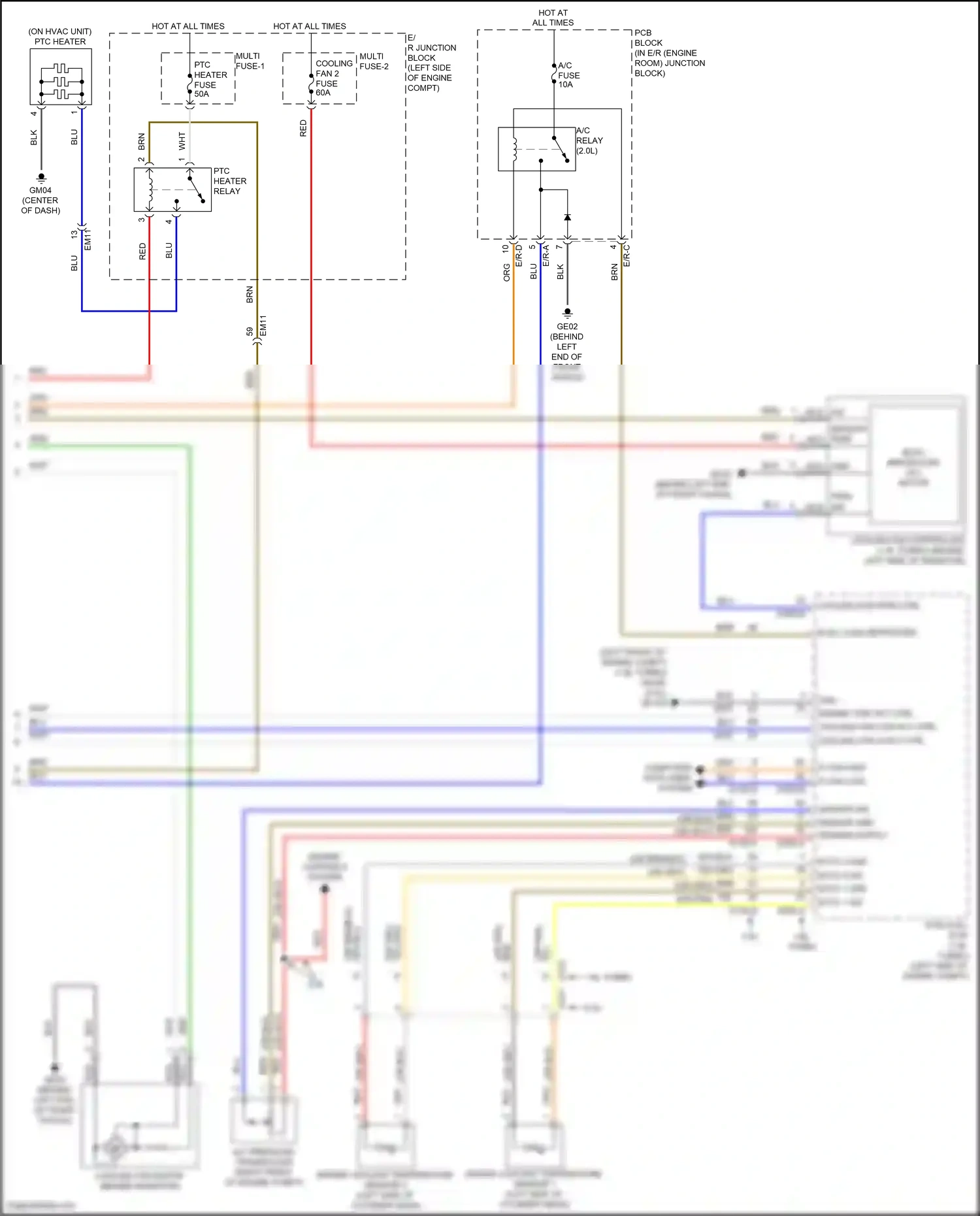 Wiring diagram engine ctrl rly ctrl for Hyundai Elantra VII facelift (2023-2024) (2 of 3)
