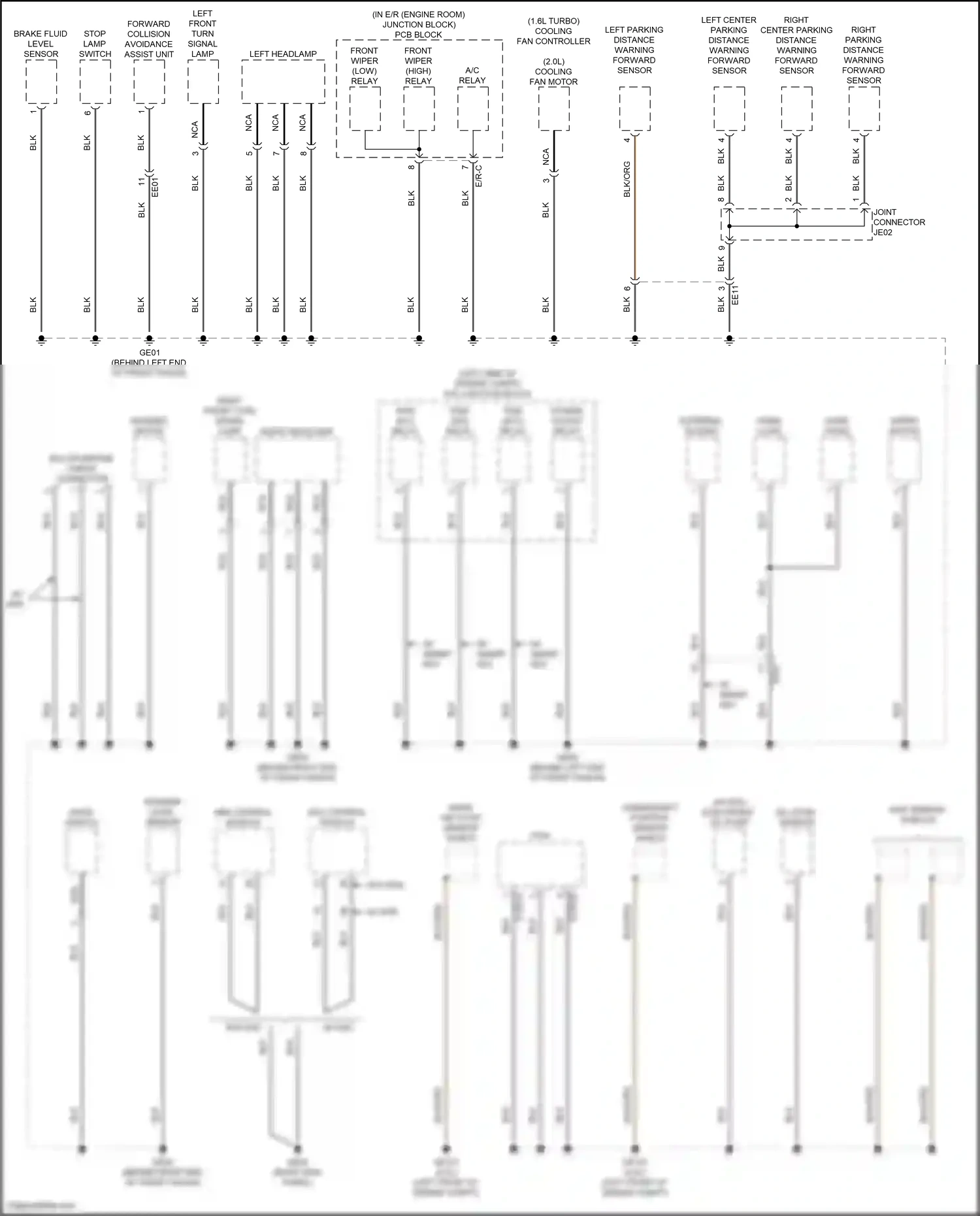 Wiring diagram esc control module for Hyundai Elantra VII facelift (2023-2024) (1 of 4)