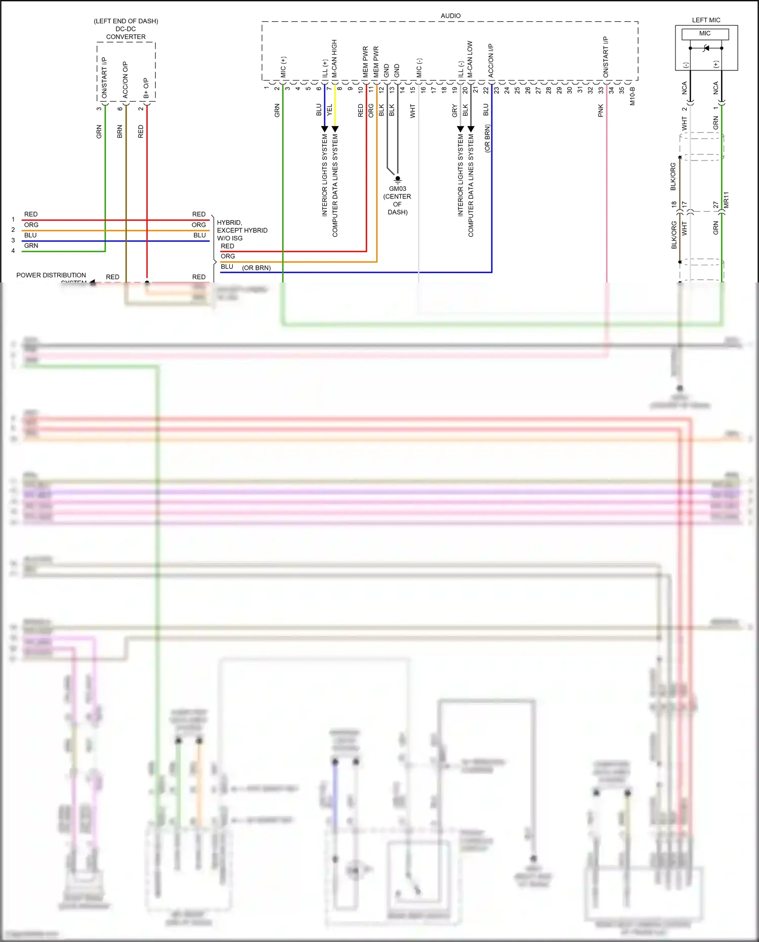 Wiring diagram front console switch for Hyundai Elantra VII facelift (2023-2024) (18 of 29)
