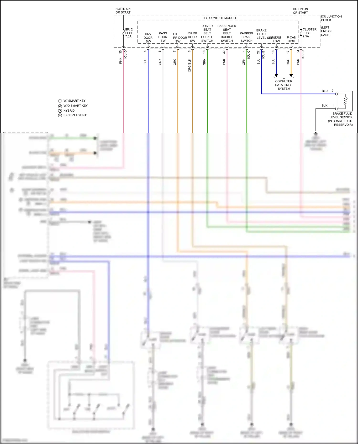Wiring diagram on/start input for Hyundai Elantra VII facelift (2023-2024) (28 of 40)