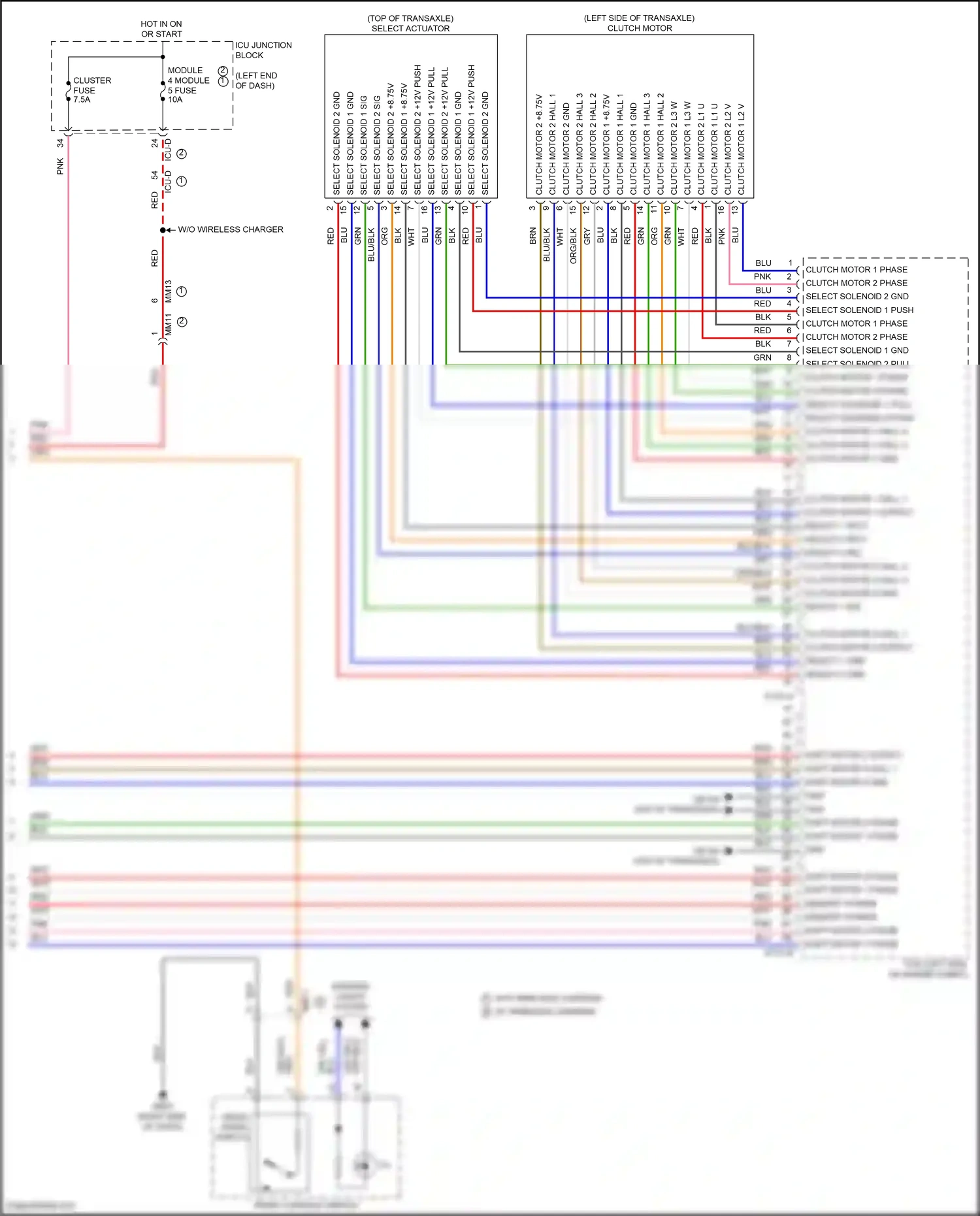 Wiring diagram select solenoid 1 pull for Hyundai Elantra VII facelift (2023-2024) (1 of 1)