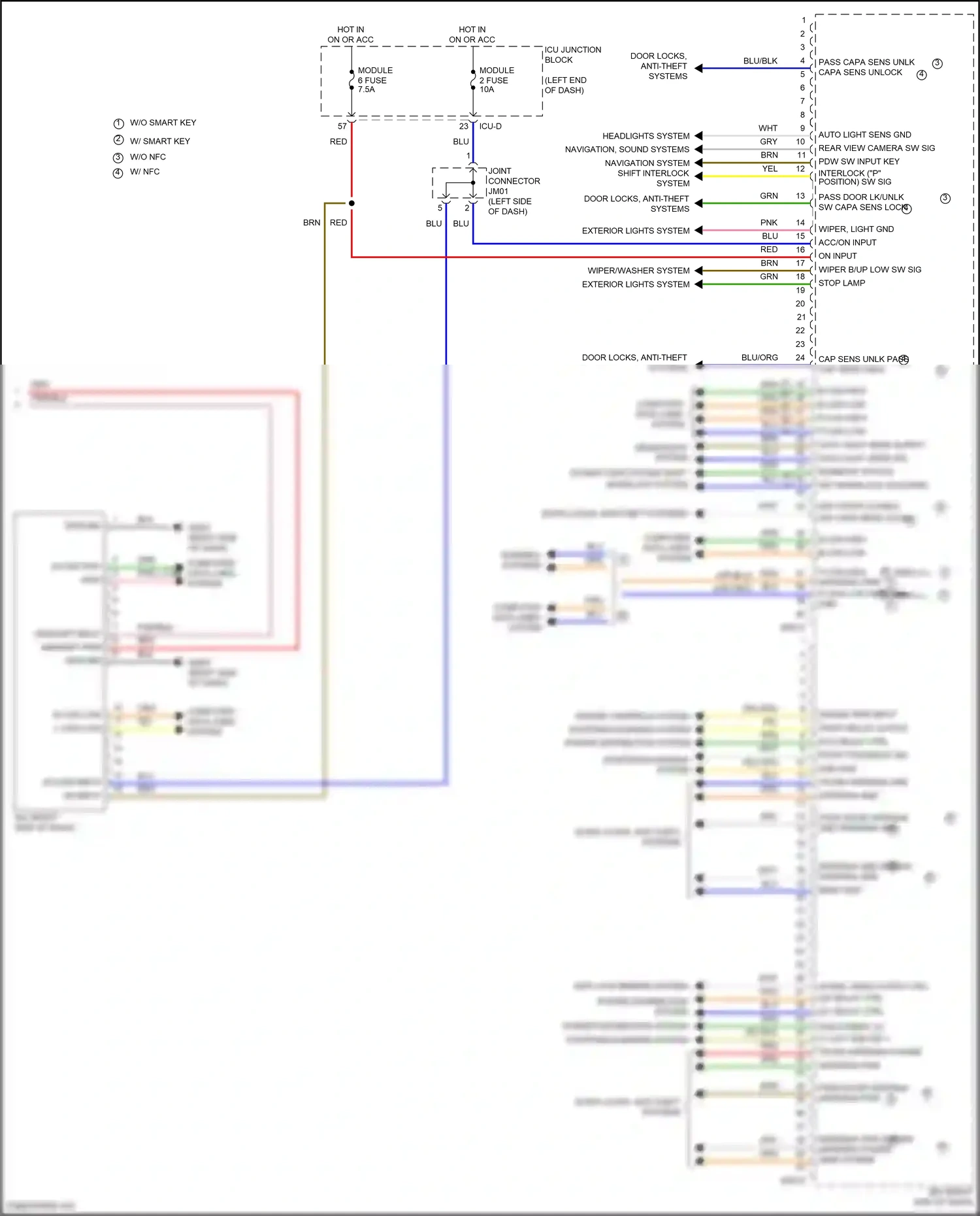 Wiring diagram shift interlock system for Hyundai Elantra VII facelift (2023-2024) (2 of 4)