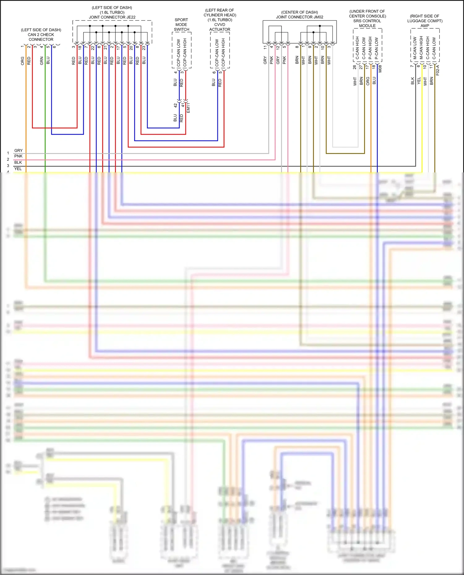 Wiring diagram srs control module for Hyundai Elantra VII facelift (2023-2024) (2 of 10)