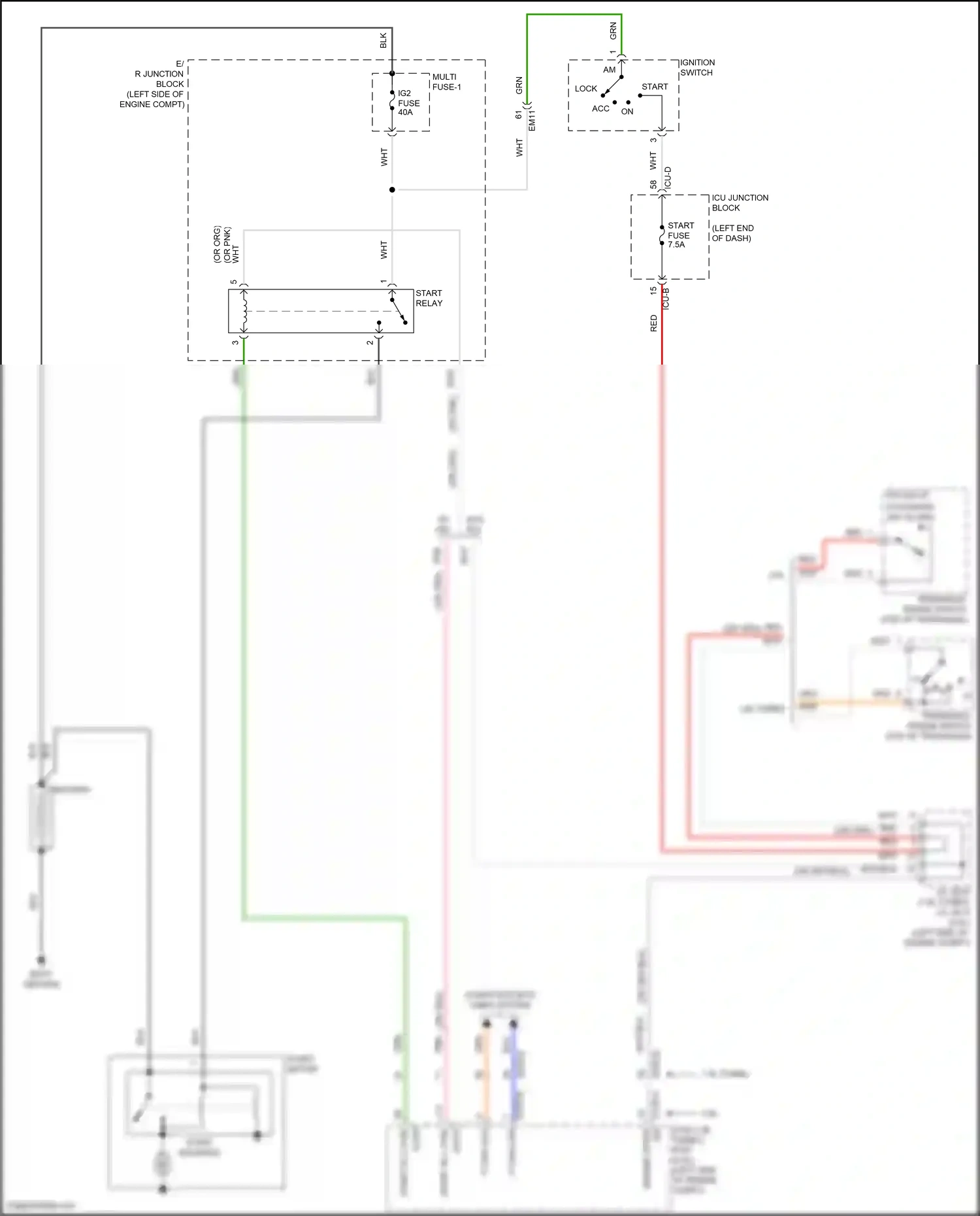 Wiring diagram transaxle range switch for Hyundai Elantra VII facelift (2023-2024) (4 of 6)