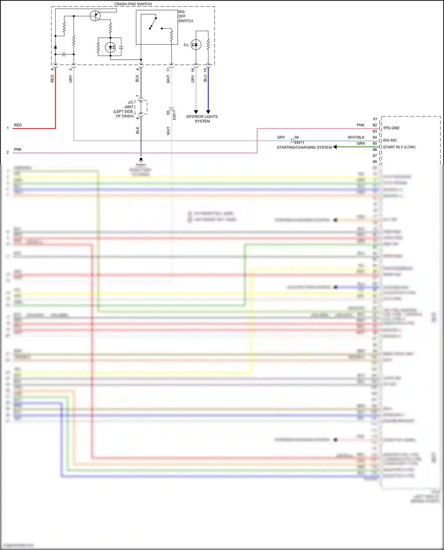 Wiring diagram vis ctrl ignition coil ctrl 1 ignition coil ctrl 4 injector 4 ctrl for Hyundai Elantra VII facelift (2023-2024) (1 of 1)