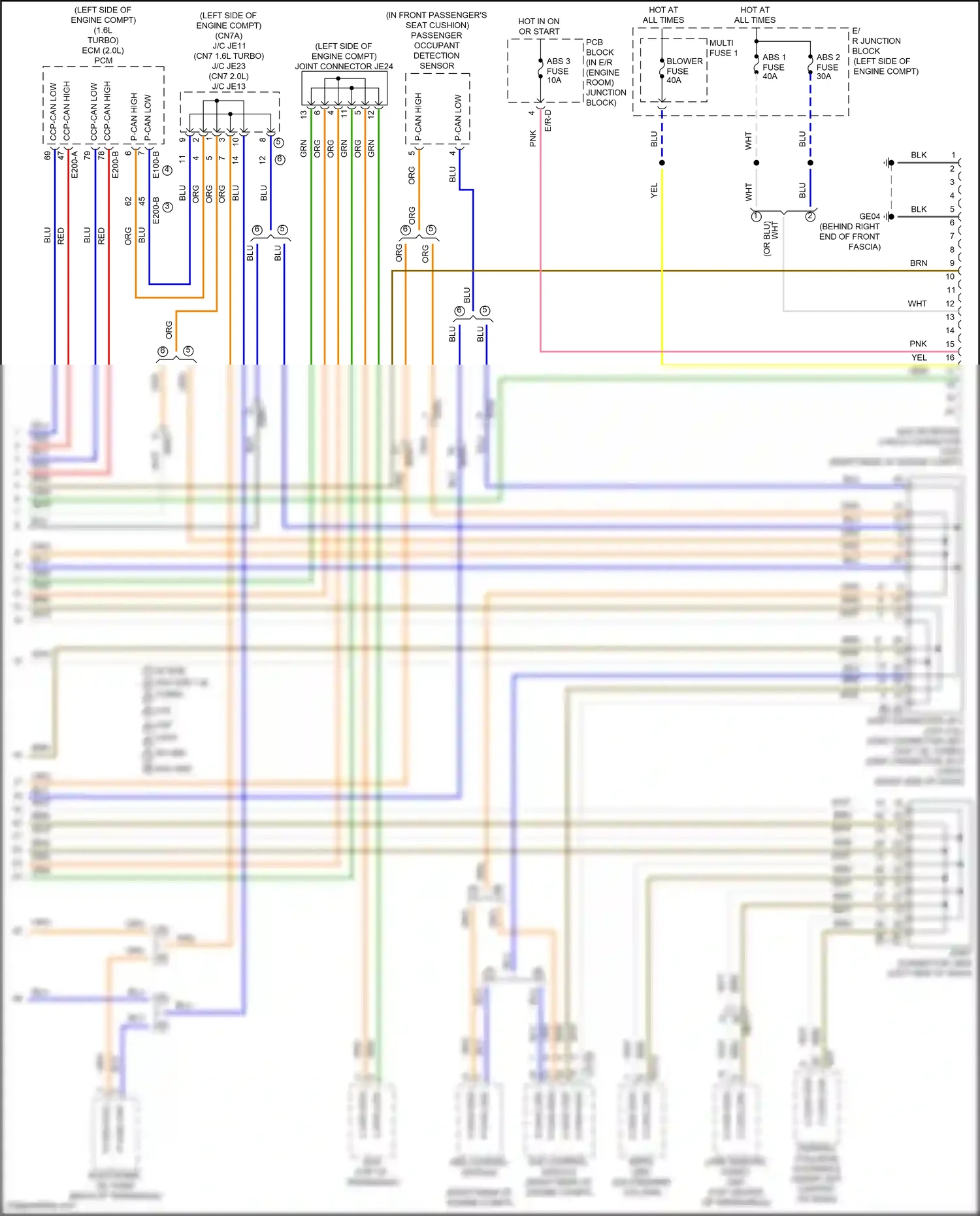 Wiring diagram abs control module for Hyundai Elantra VII (2020-2024) (3 of 8)