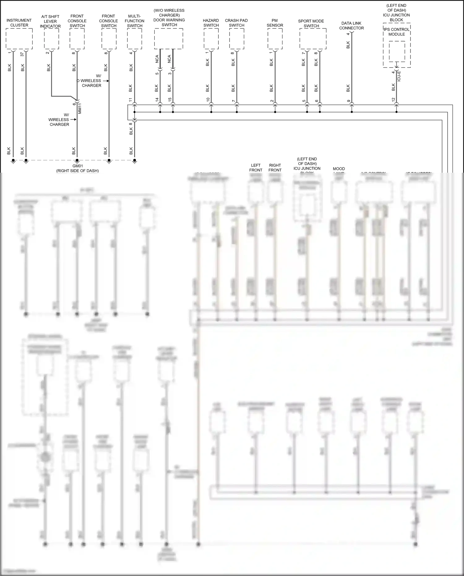 Wiring diagram a/c control module for Hyundai Elantra VII (2020-2024) (17 of 18)