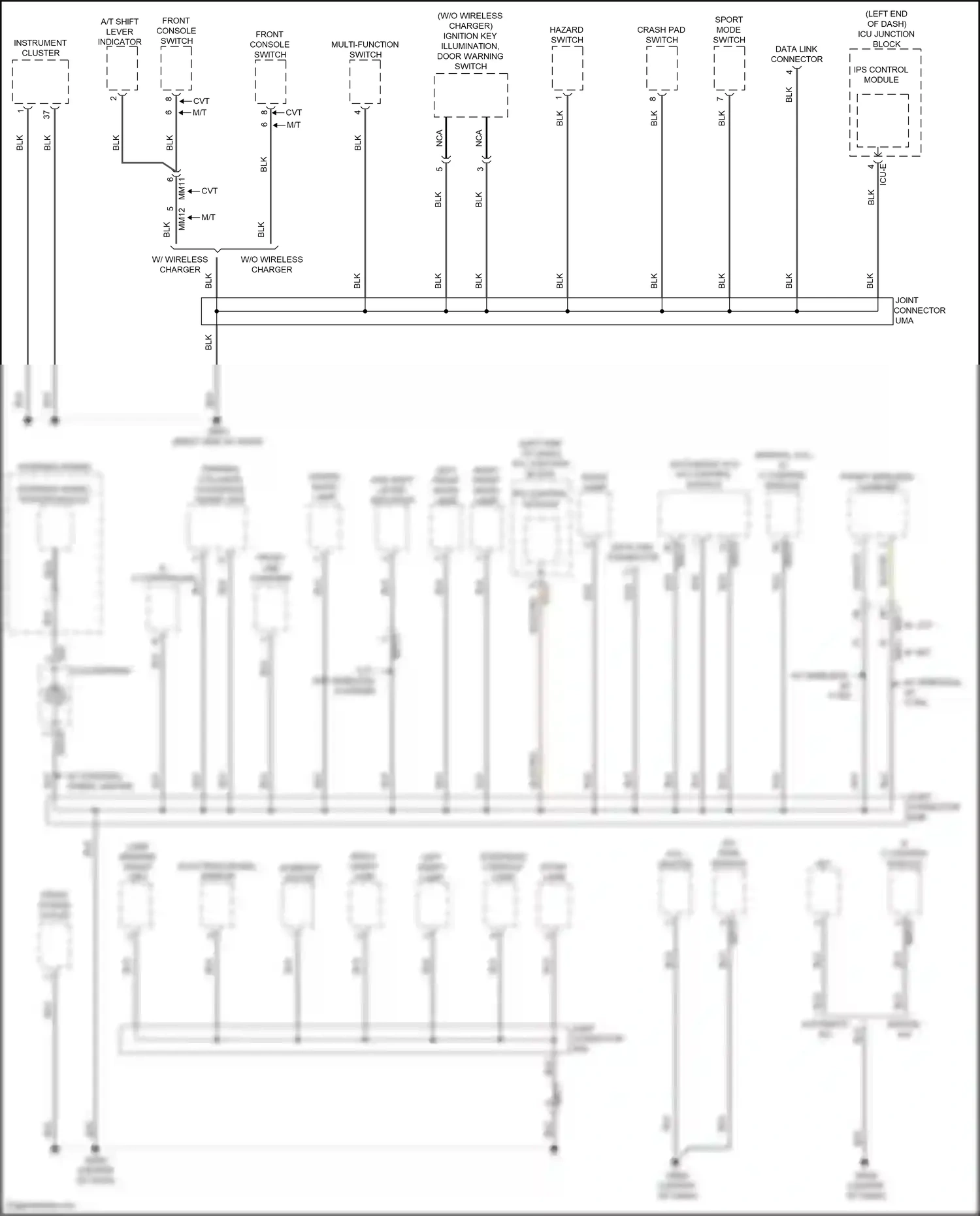 Wiring diagram automatic a/c for Hyundai Elantra VII (2020-2024) (3 of 10)
