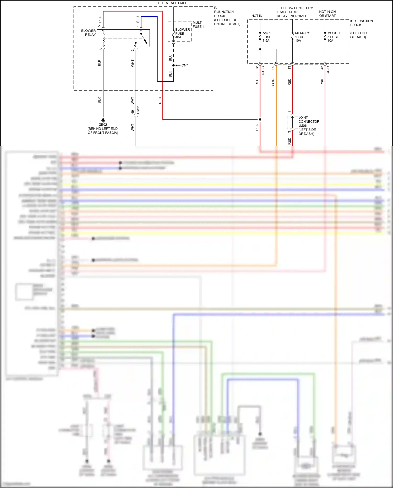 Wiring diagram electronic a/c compressor for Hyundai Elantra VII (2020-2024) (3 of 5)