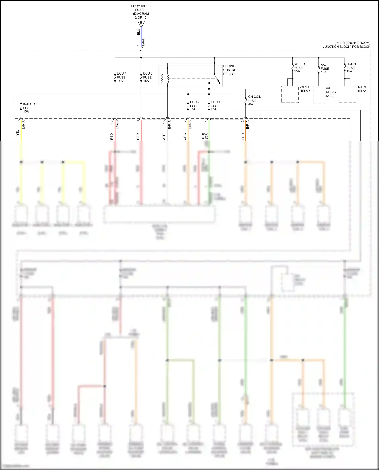Wiring diagram engine control relay for Hyundai Elantra VII (2020-2024) (5 of 9)