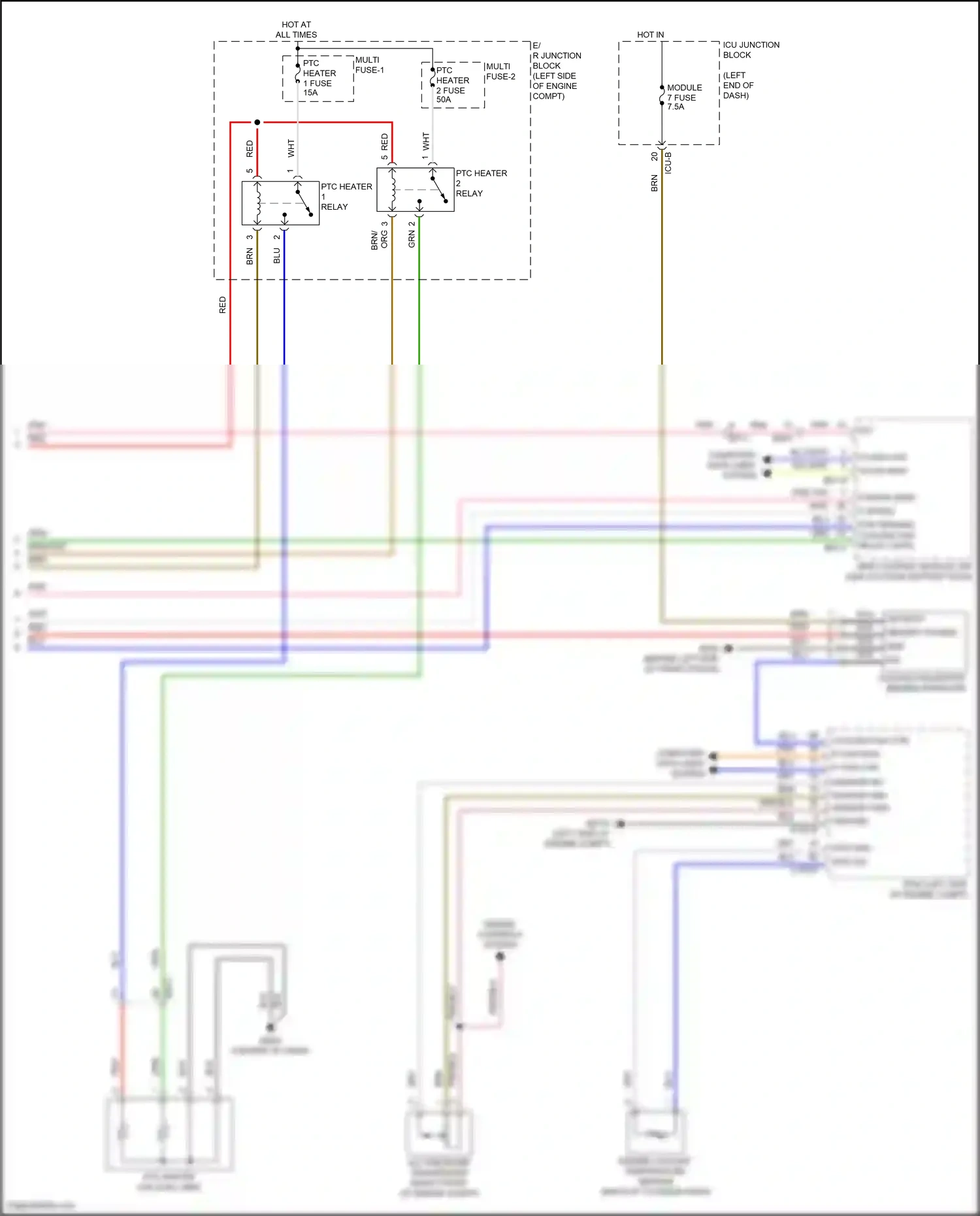 Wiring diagram engine coolant temperature sensor for Hyundai Elantra VII (2020-2024) (1 of 3)