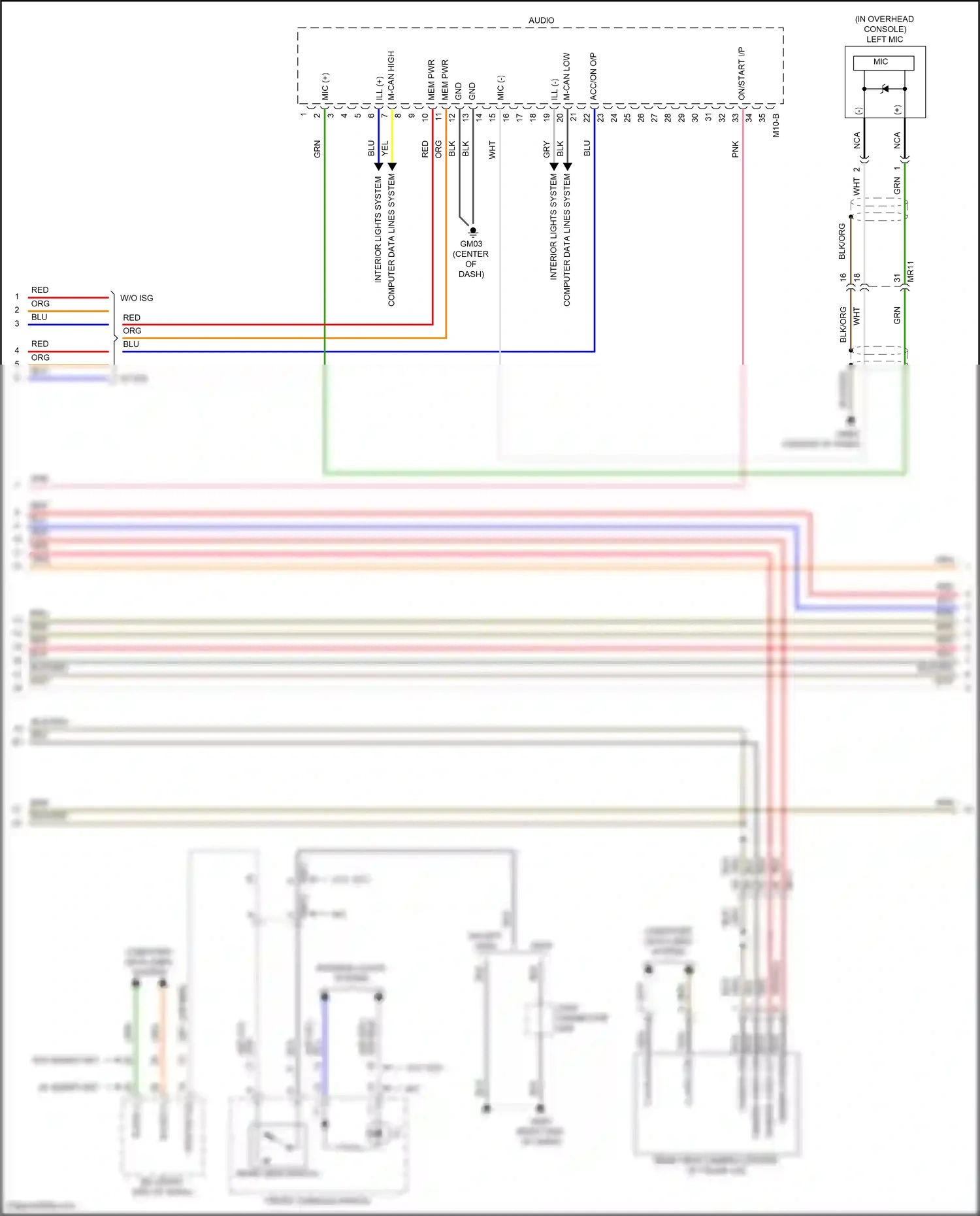 Wiring diagram front console switch for Hyundai Elantra VII (2020-2024) (27 of 27)