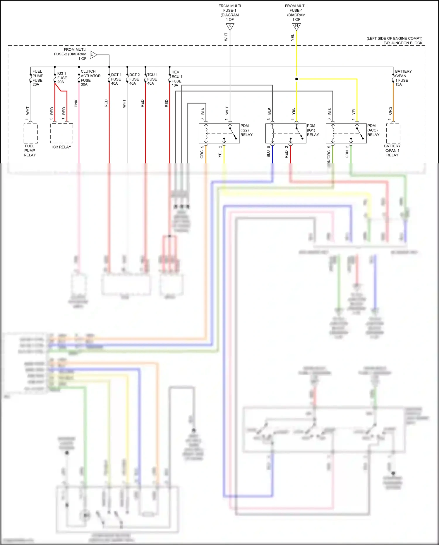 Wiring diagram ignition switch for Hyundai Elantra VII (2020-2024) (1 of 3)