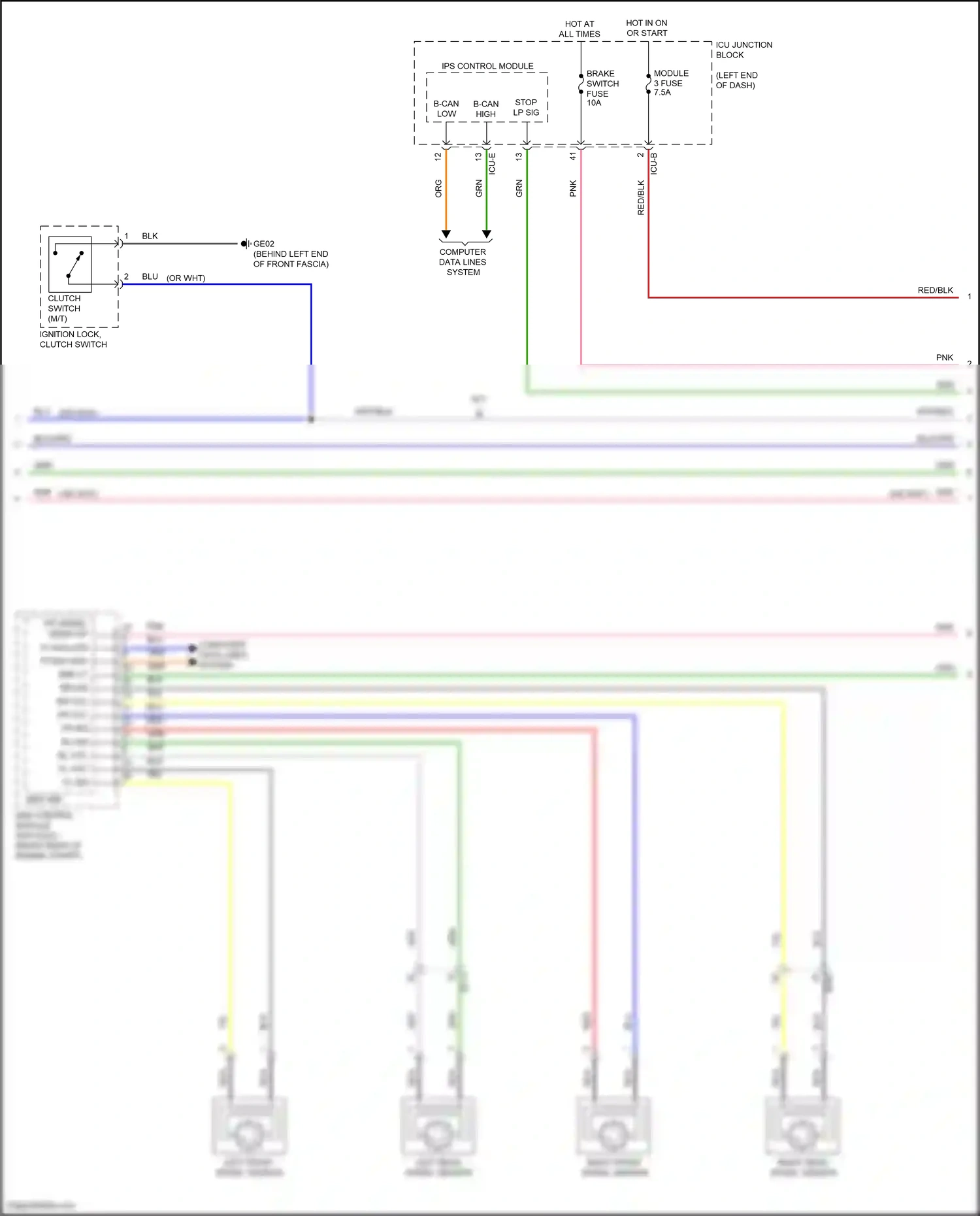 Wiring diagram ips control module for Hyundai Elantra VII (2020-2024) (61 of 66)