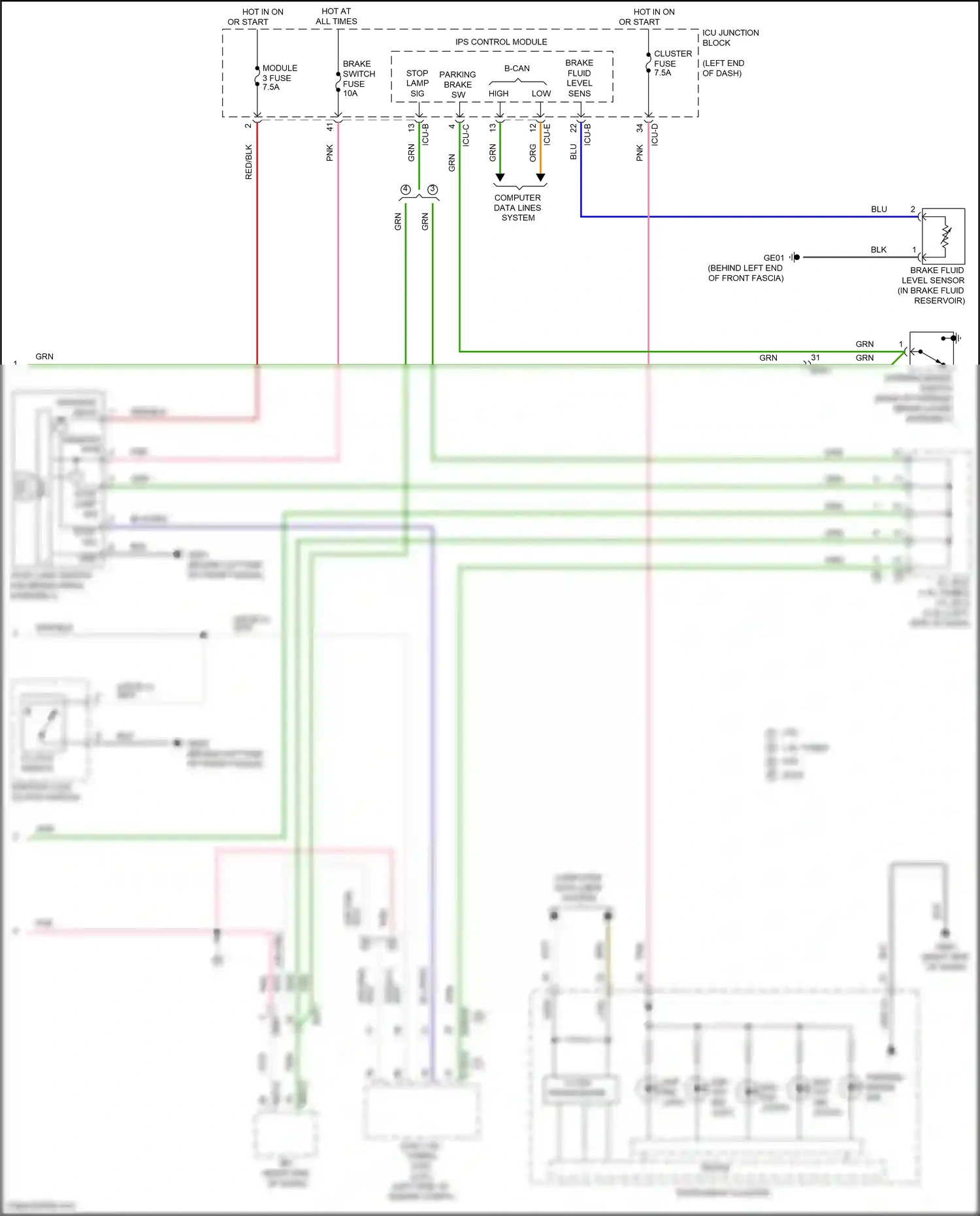 Wiring diagram ips control module for Hyundai Elantra VII (2020-2024) (2 of 66)