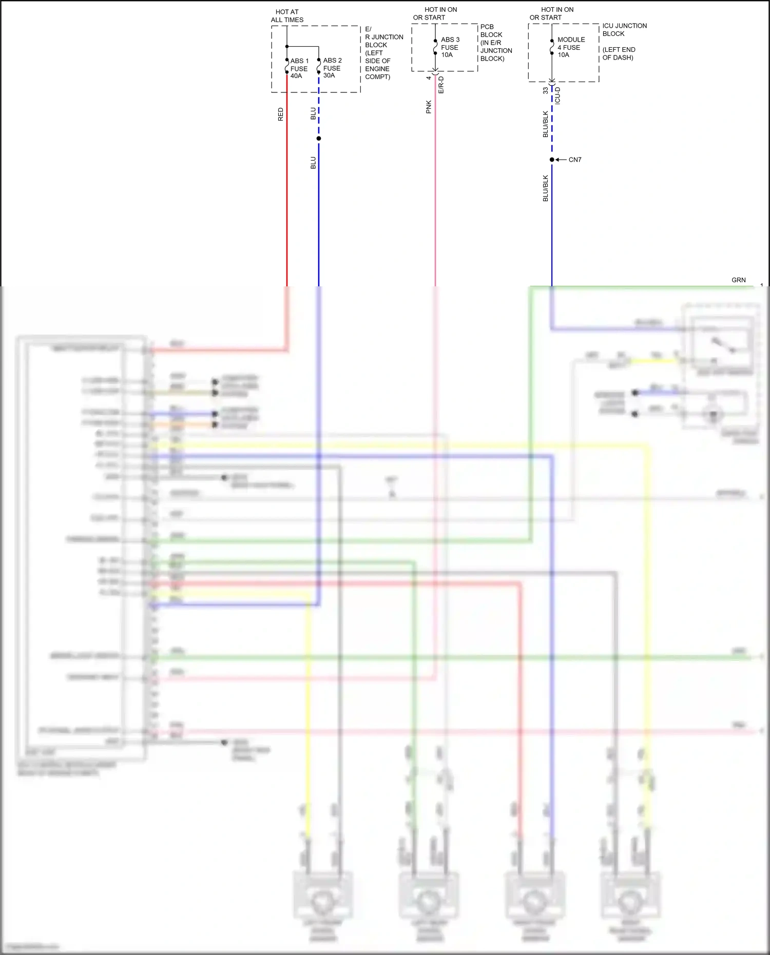 Wiring diagram on/start input for Hyundai Elantra VII (2020-2024) (4 of 42)