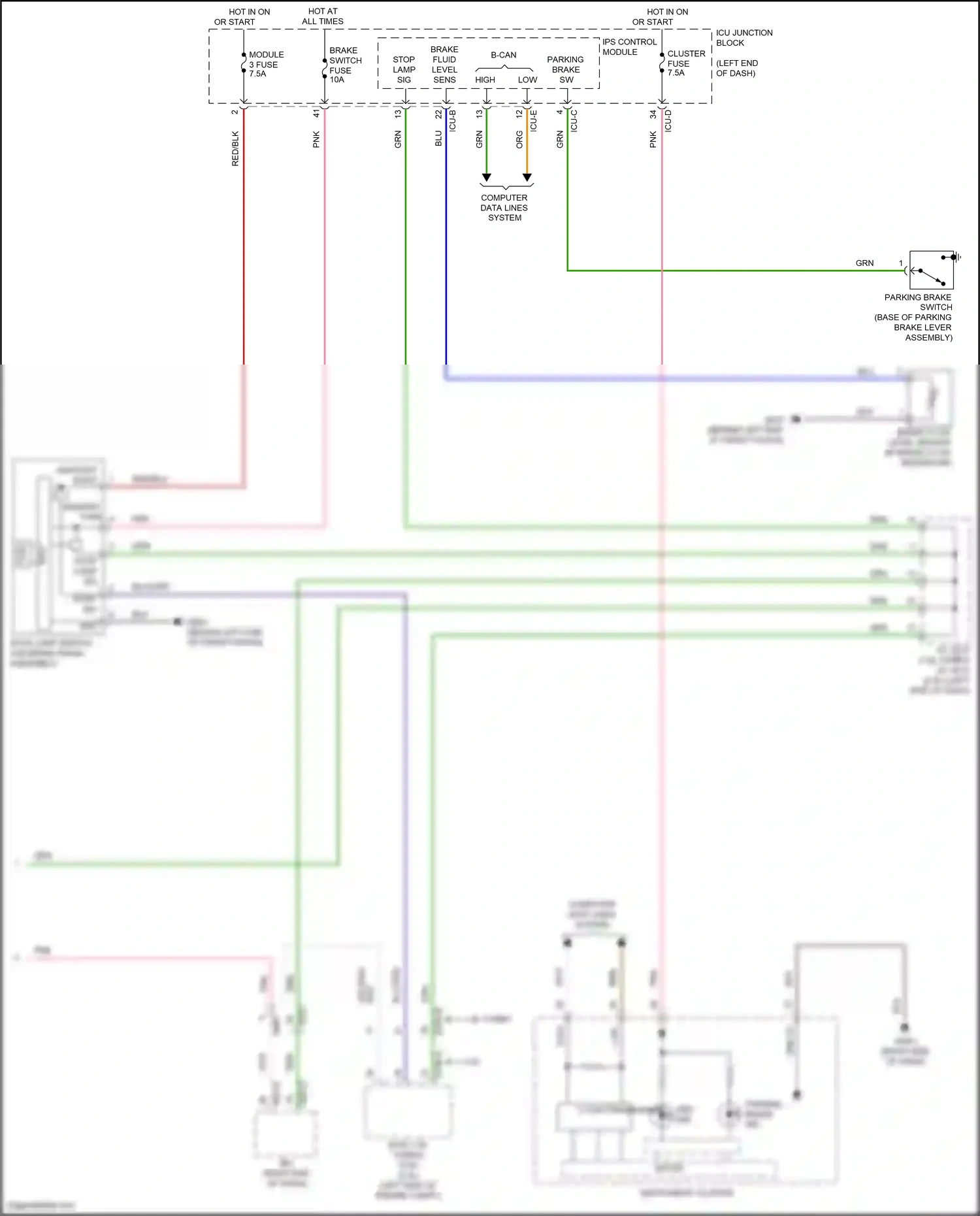 Wiring diagram on/start input for Hyundai Elantra VII (2020-2024) (6 of 42)
