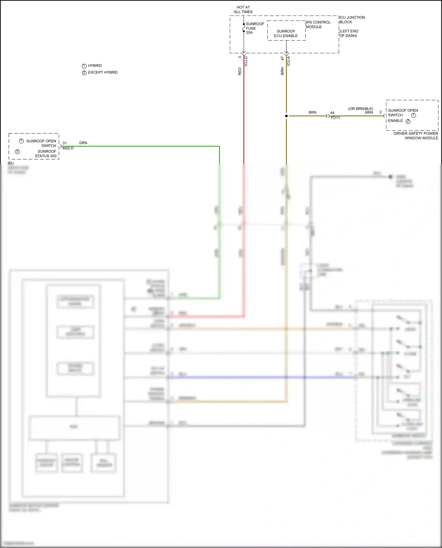 Wiring diagram open switch for Hyundai Elantra VII (2020-2024) (1 of 1)