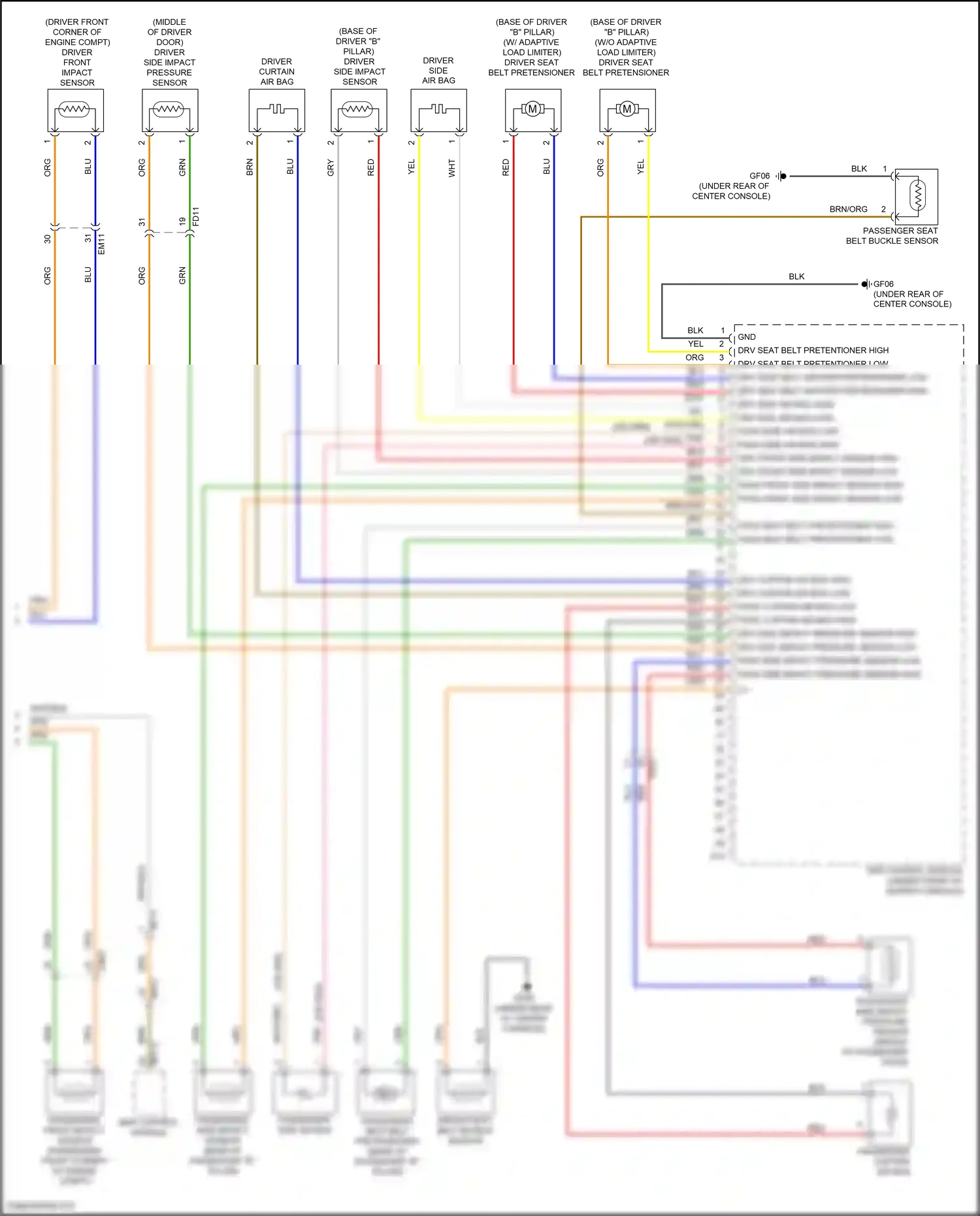 Wiring diagram pass front side impact sensor low for Hyundai Elantra VII (2020-2024) (1 of 1)