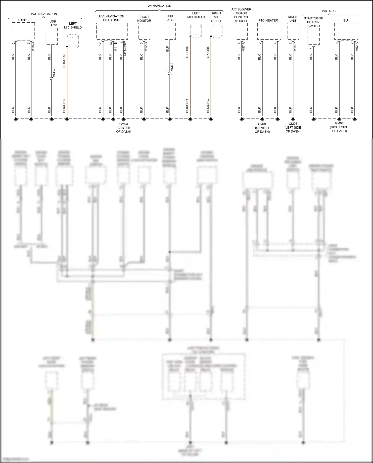 Wiring diagram start/stop button switch for Hyundai Elantra VII (2020-2024) (3 of 10)