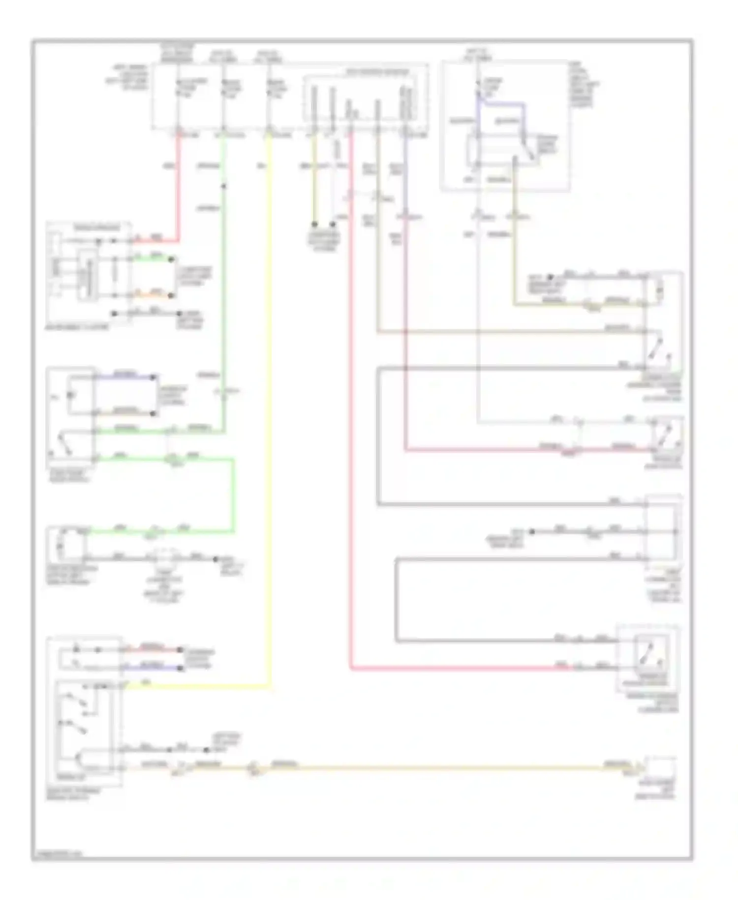 Equus Hyundai II facelift (2013-2016): Trunk & fuel door release circuit