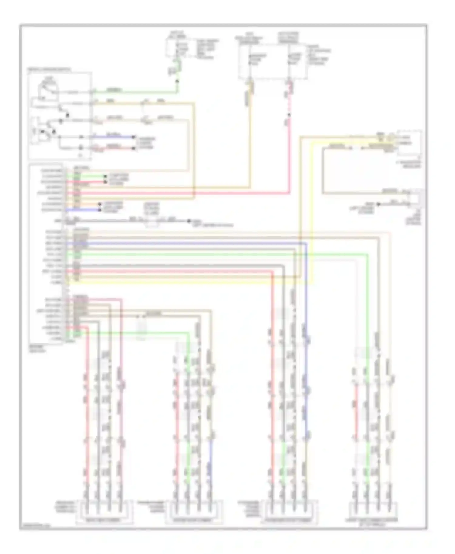 Wiring diagram around view unit for Hyundai Equus II facelift (2013-2016) (1 of 3)