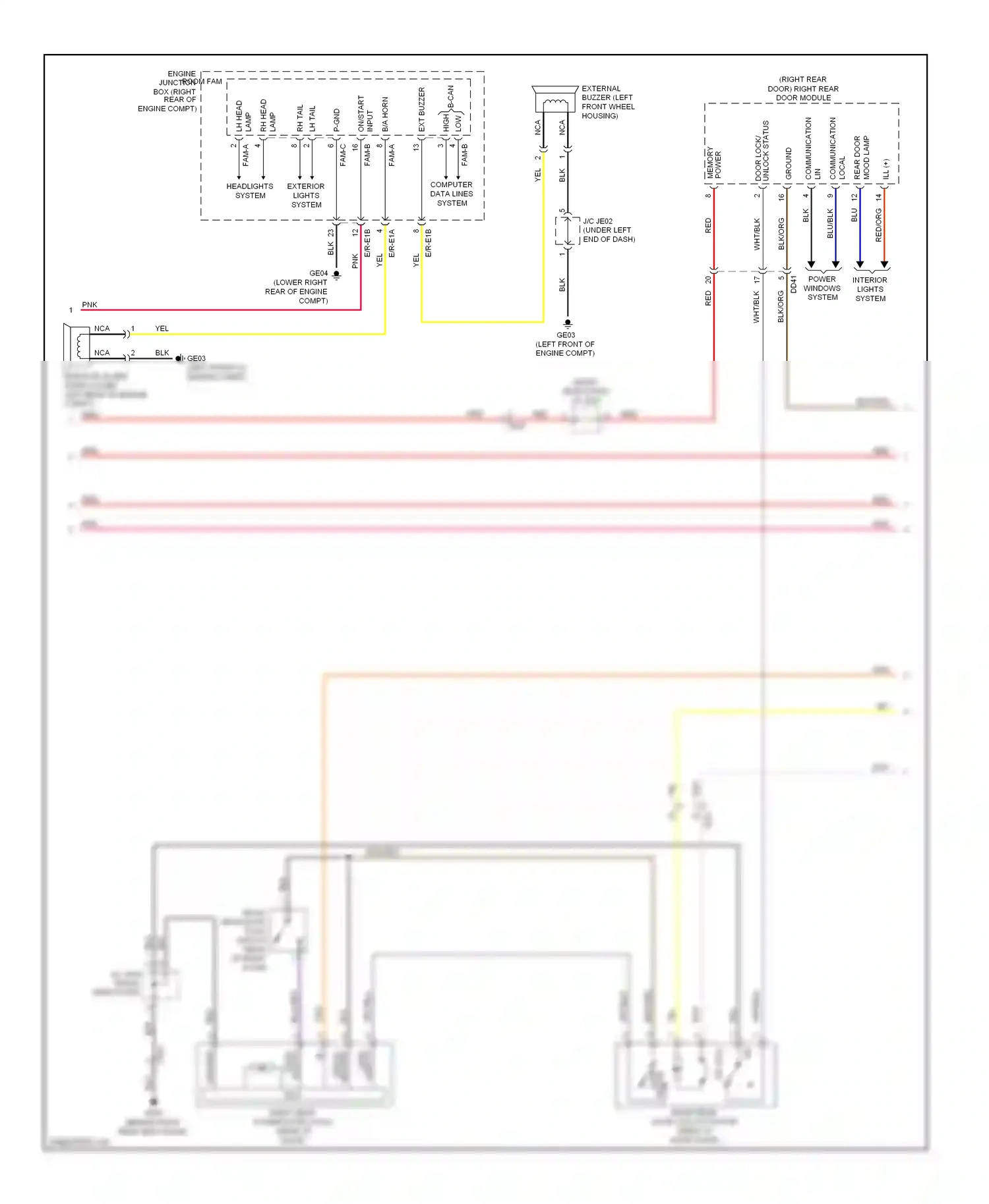 Wiring diagram b-can for Hyundai Equus II facelift (2013-2016) (4 of 12)