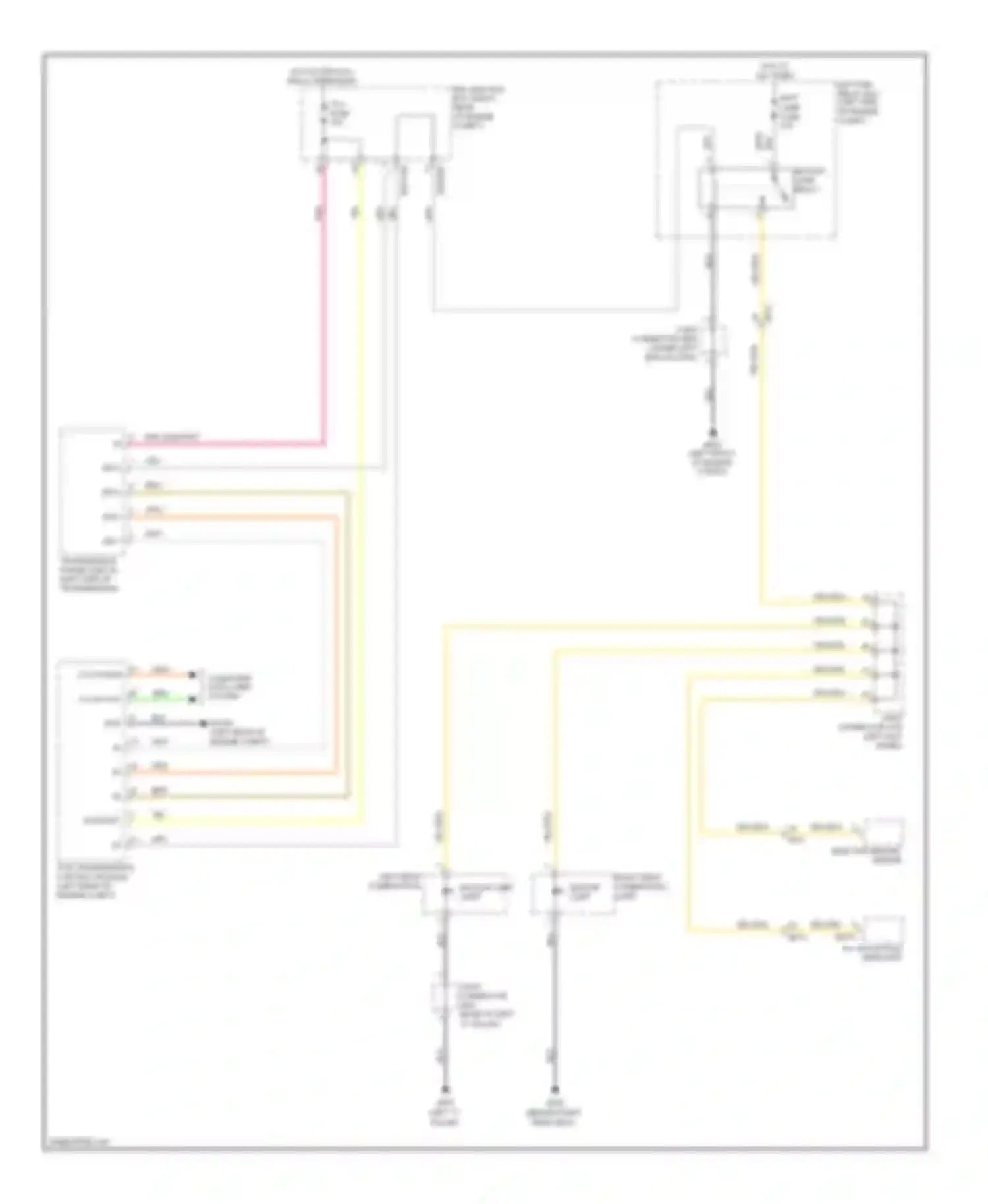 Wiring diagram backup lamp for Hyundai Equus II facelift (2013-2016) (1 of 2)