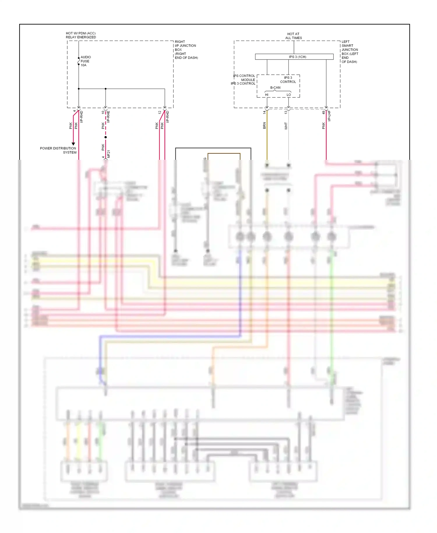 Hyundai Equus II facelift (2013-2016) control switch (down) wiring diagram  (1 of 2)