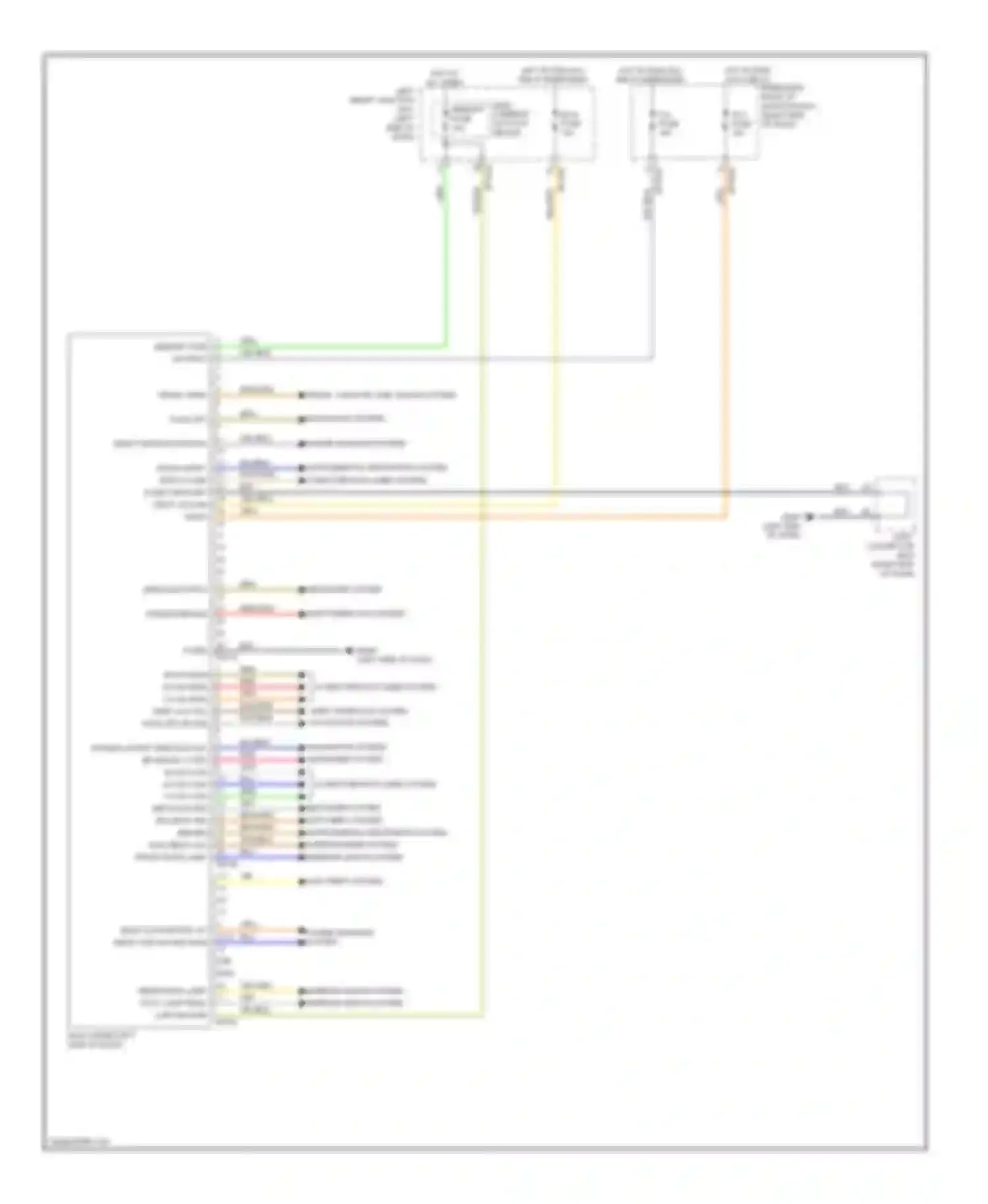 Wiring diagram crash input body k-line s-gnd on/start input acc/on input for Hyundai Equus II facelift (2013-2016) (1 of 1)